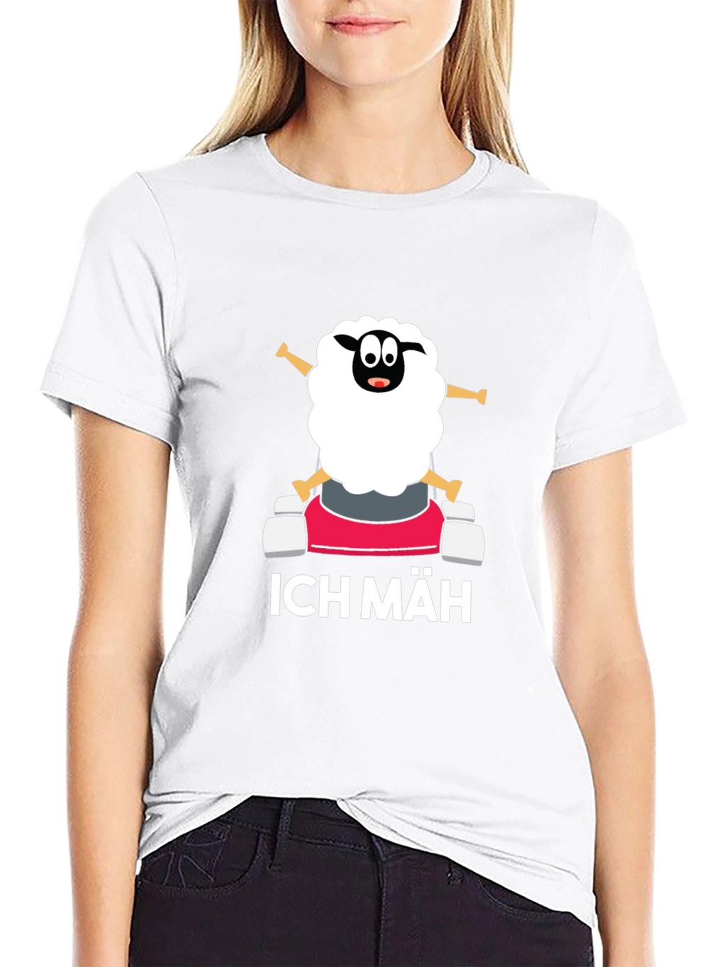 Ich Mäh Sheep T-Shirt - Funny Lawn Mowing Tee