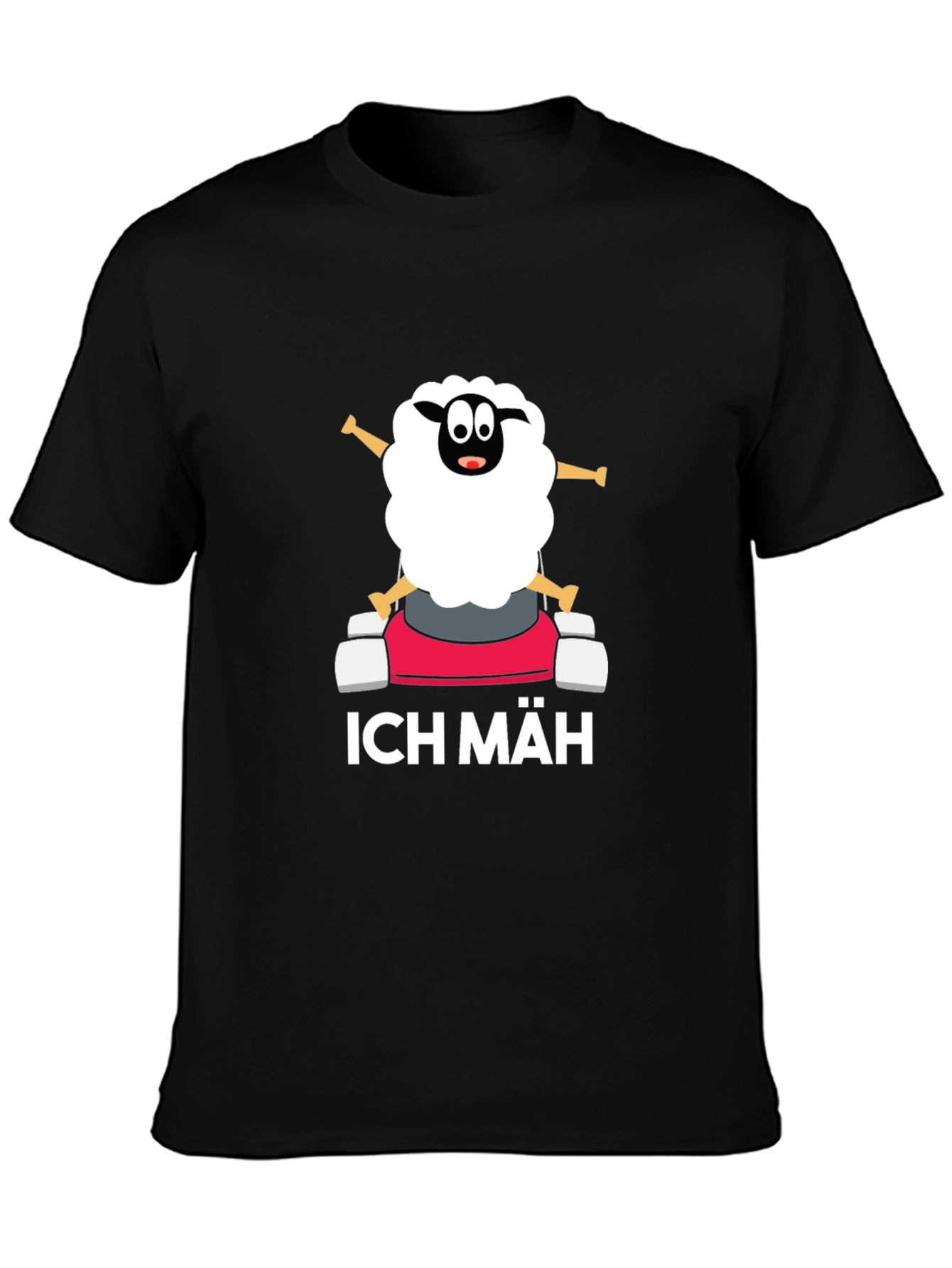 Ich Mäh Sheep T-Shirt - Funny Lawn Mowing Tee