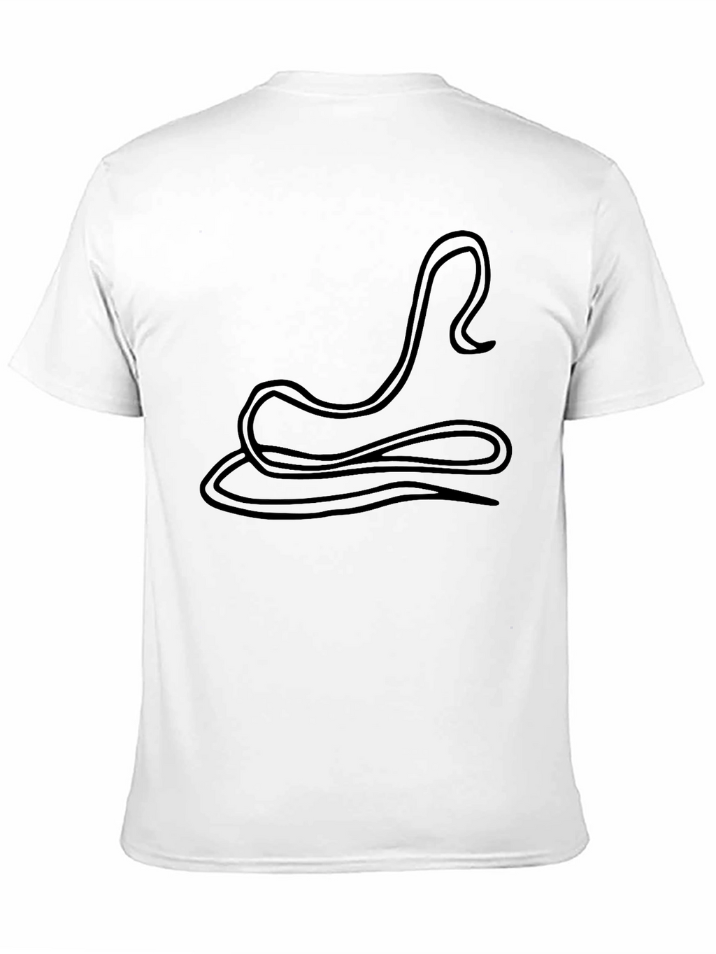 Minimalist Line Art Black T-Shirt