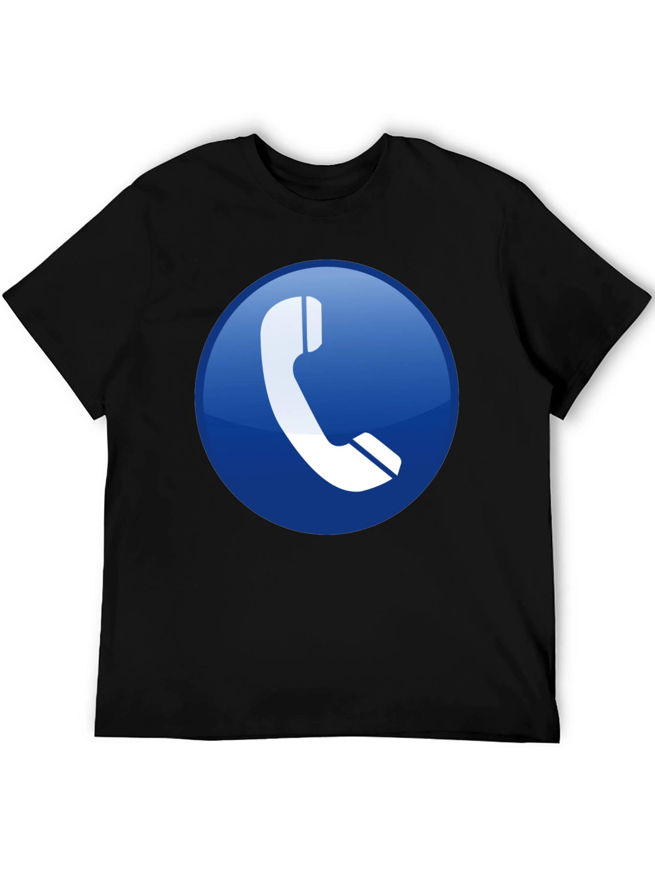 Tech T-Shirt: Blue Phone Icon Graphic Tee