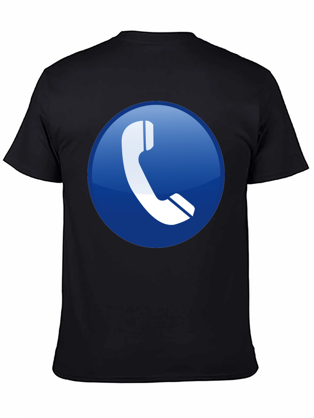 Tech T-Shirt: Blue Phone Icon Graphic Tee