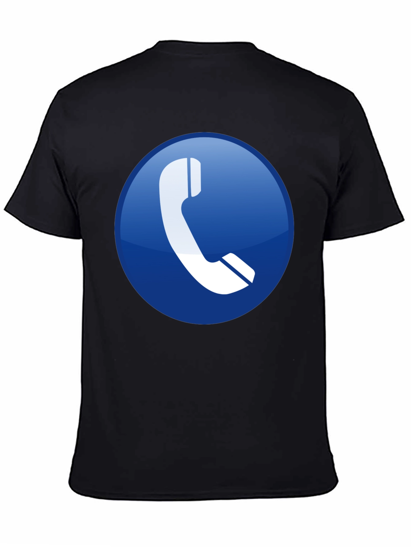 Tech T-Shirt: Blue Phone Icon Graphic Tee