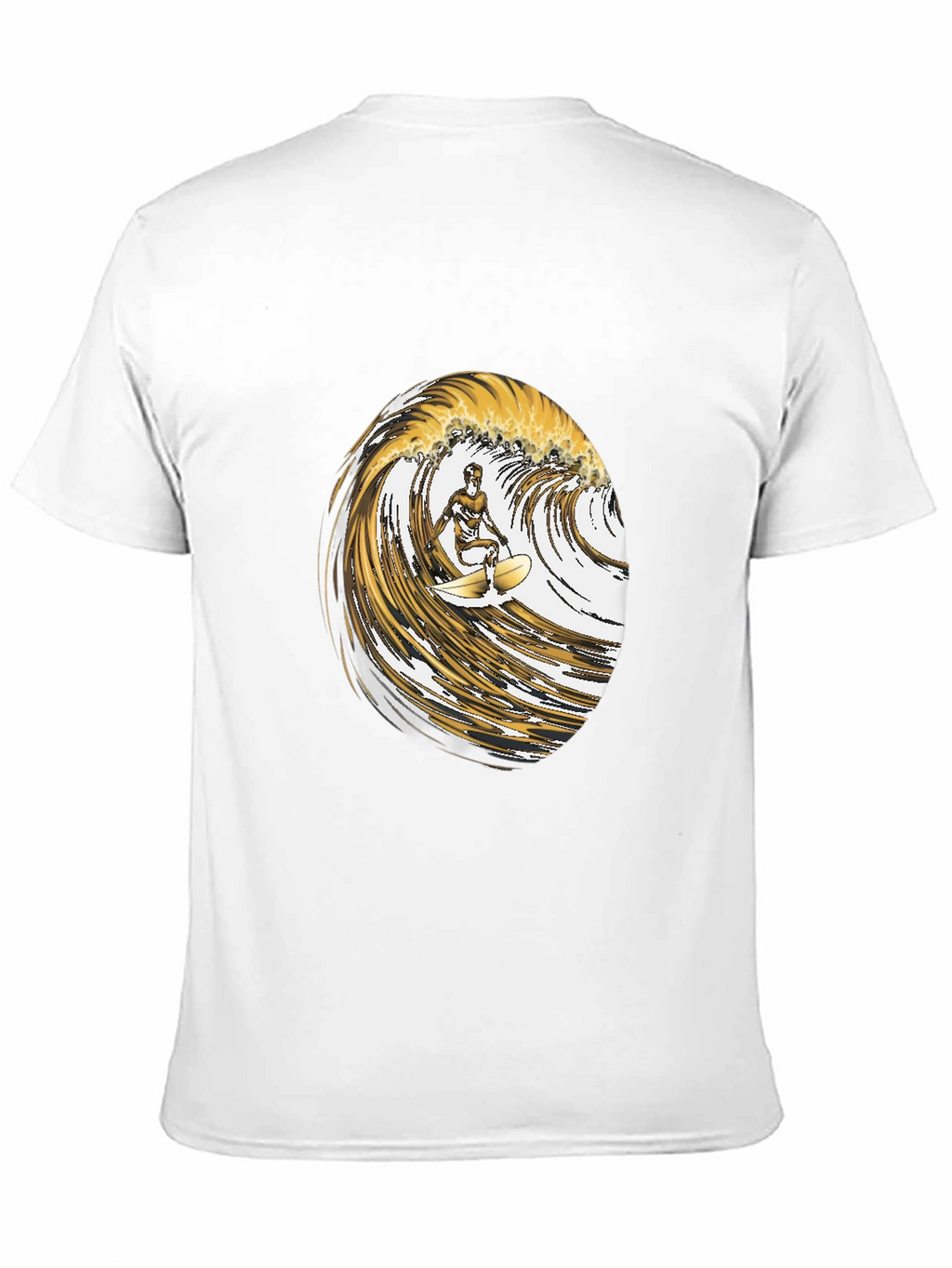 Surfer Wave Graphic Tee - Black