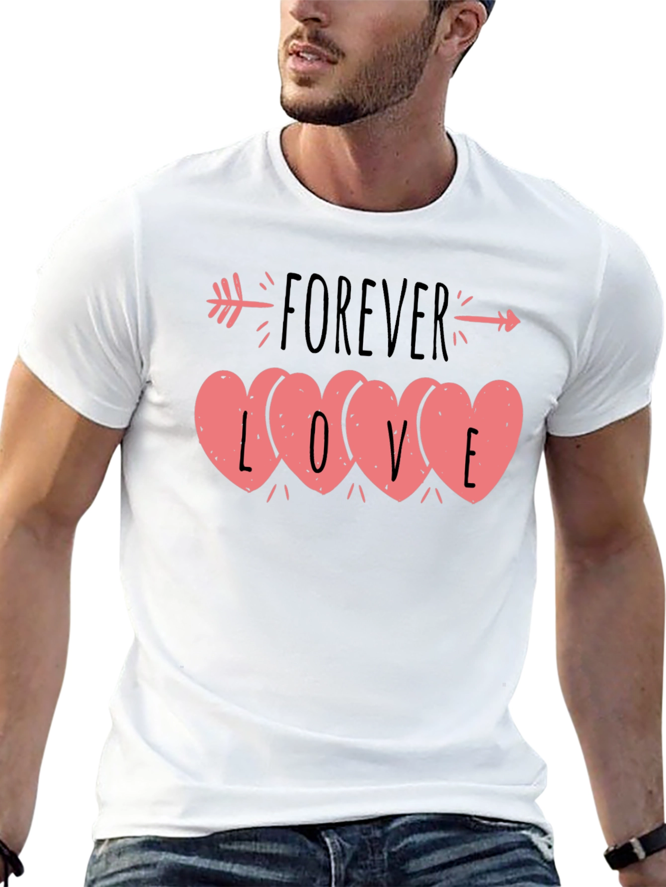 Forever Love Heart Valentines Day T-Shirt