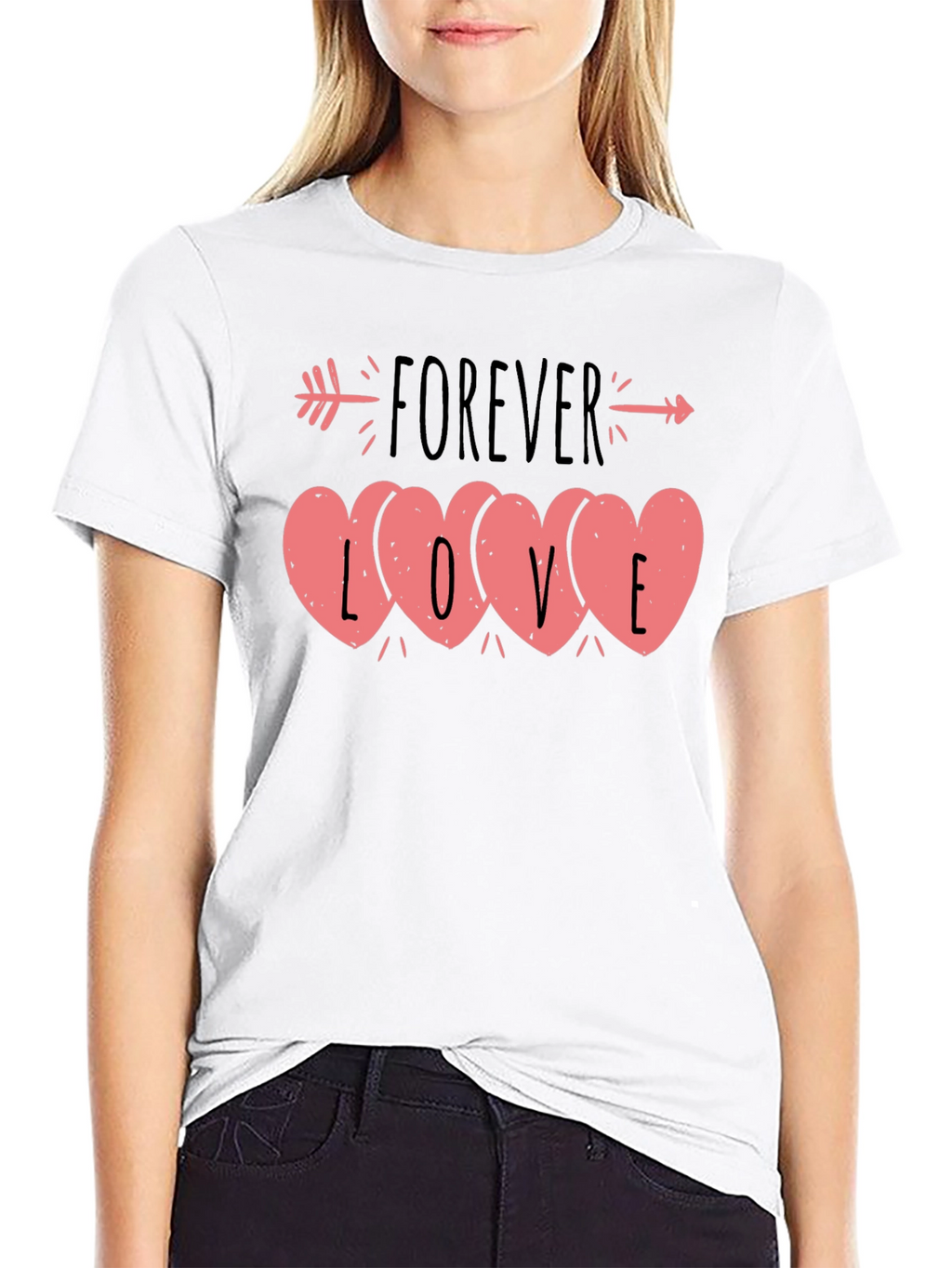 Forever Love Heart Valentines Day T-Shirt