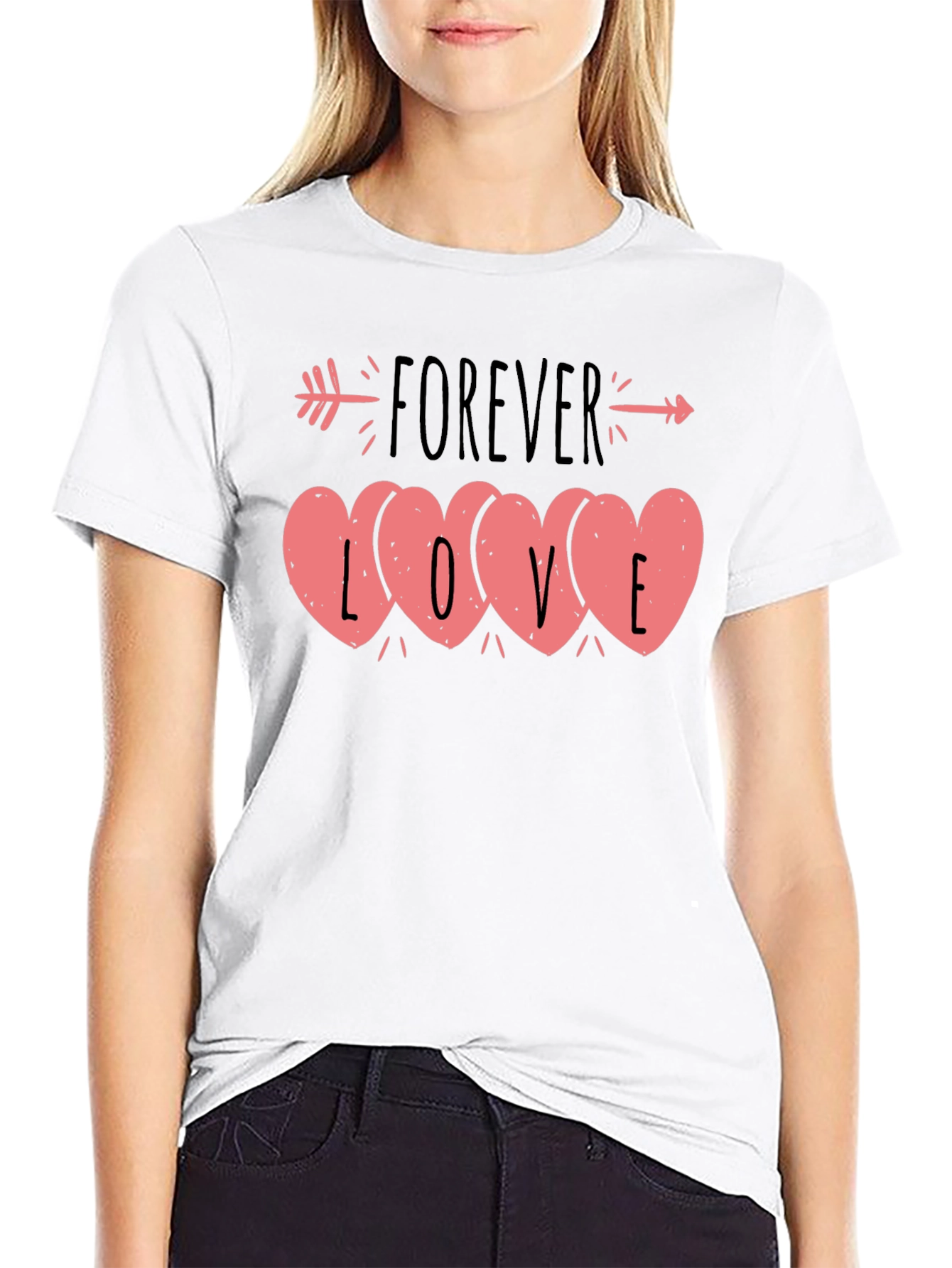 Forever Love Heart Valentines Day T-Shirt