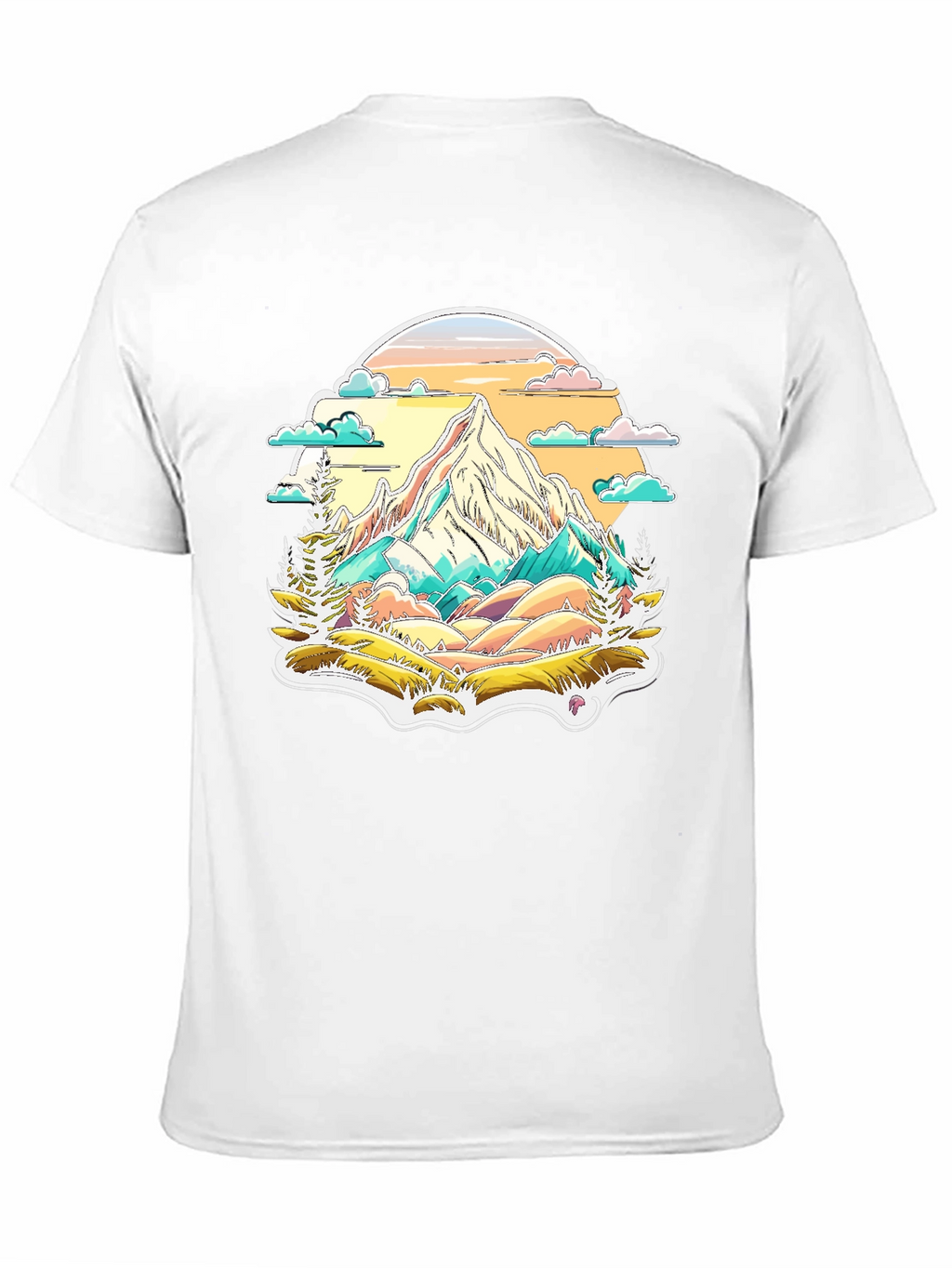 Mountain Scene Graphic Tee - Nature Lovers T-Shirt