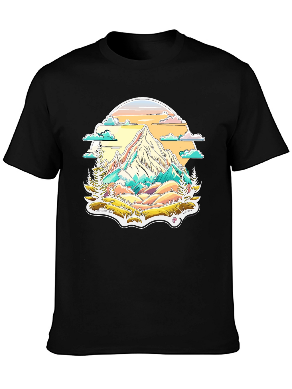 Mountain Scene Graphic Tee - Nature Lovers T-Shirt