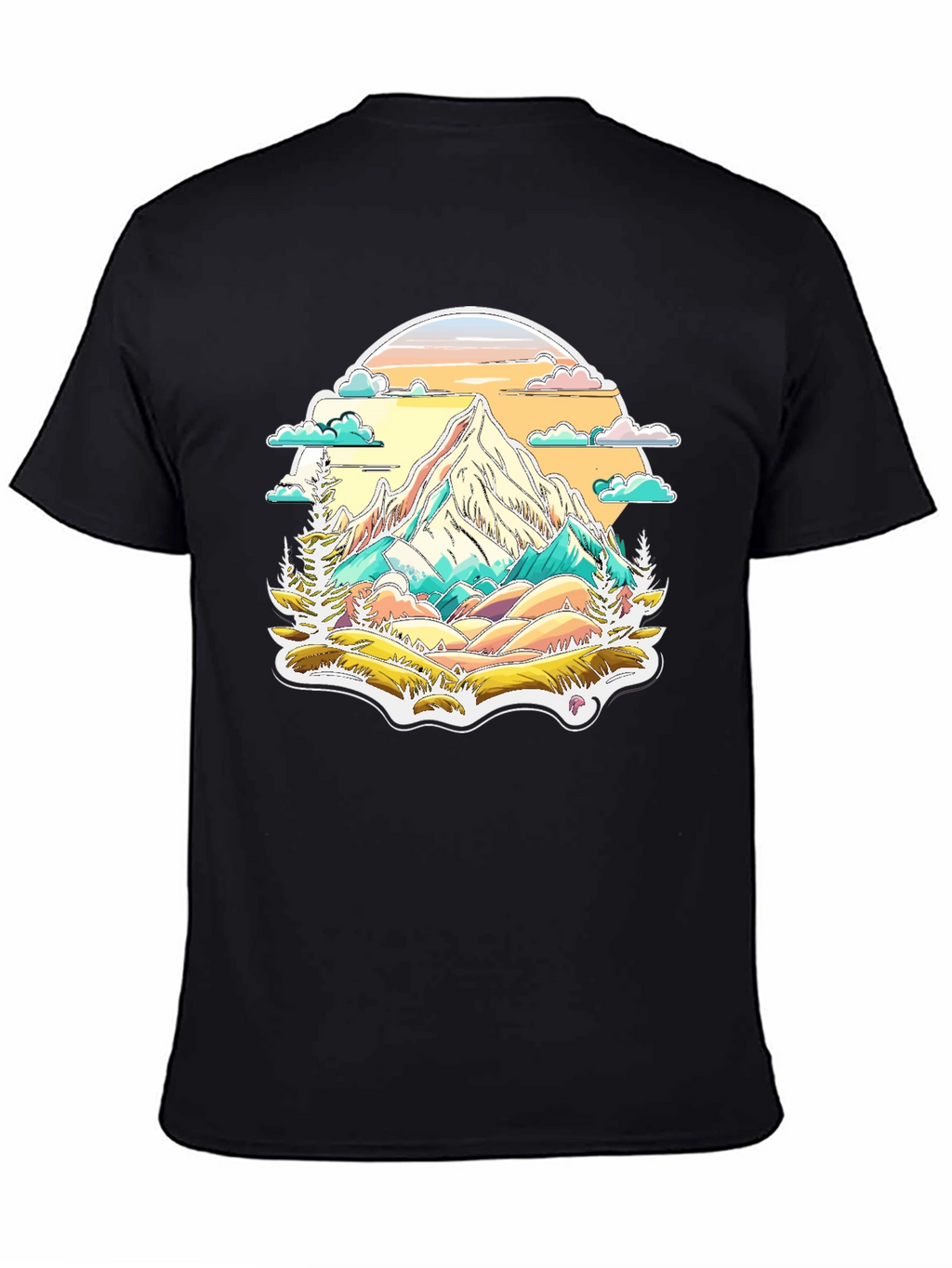 Mountain Scene Graphic Tee - Nature Lovers T-Shirt