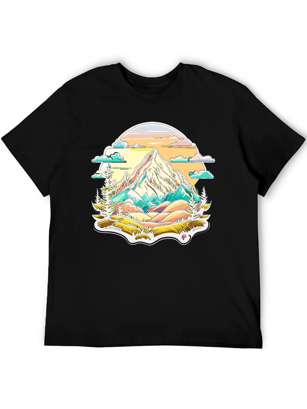 Mountain Scene Graphic Tee - Nature Lovers T-Shirt