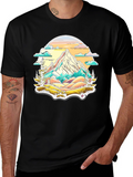 Mountain Scene Graphic Tee - Nature Lovers T-Shirt