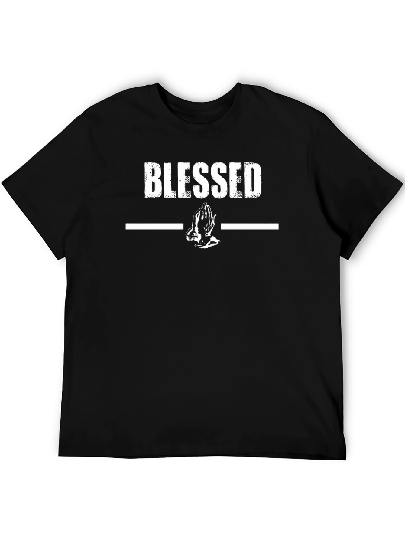 Blessed Graphic Print Black T-Shirt