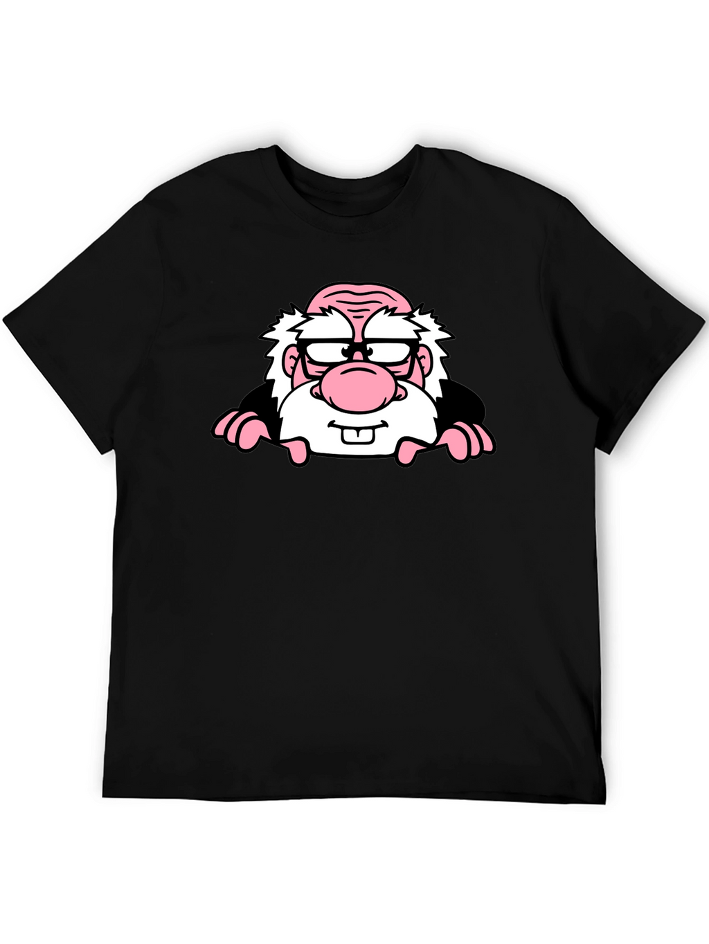 Cartoon Character Graphic Print Black T-Shirt