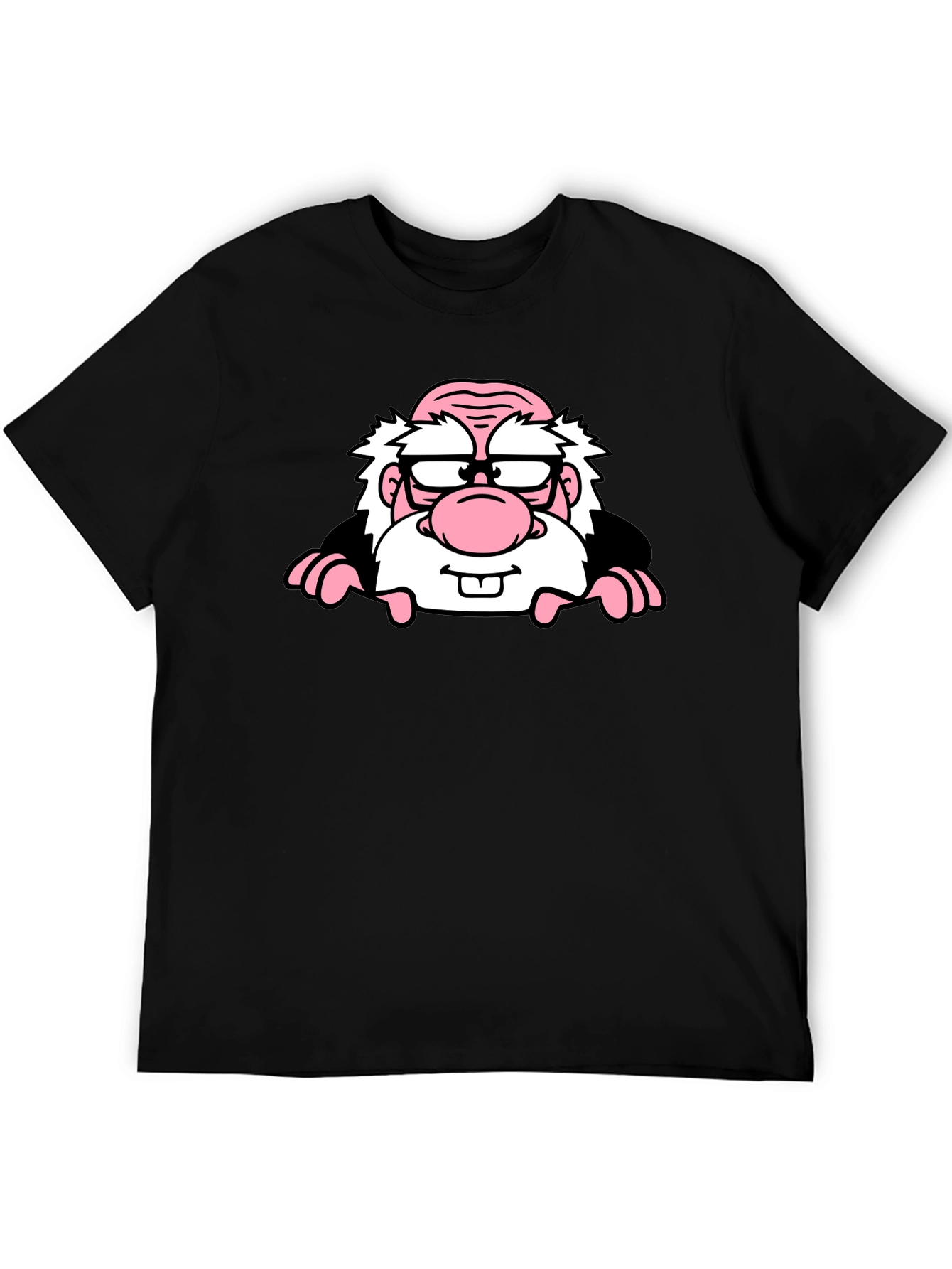 Cartoon Character Graphic Print Black T-Shirt