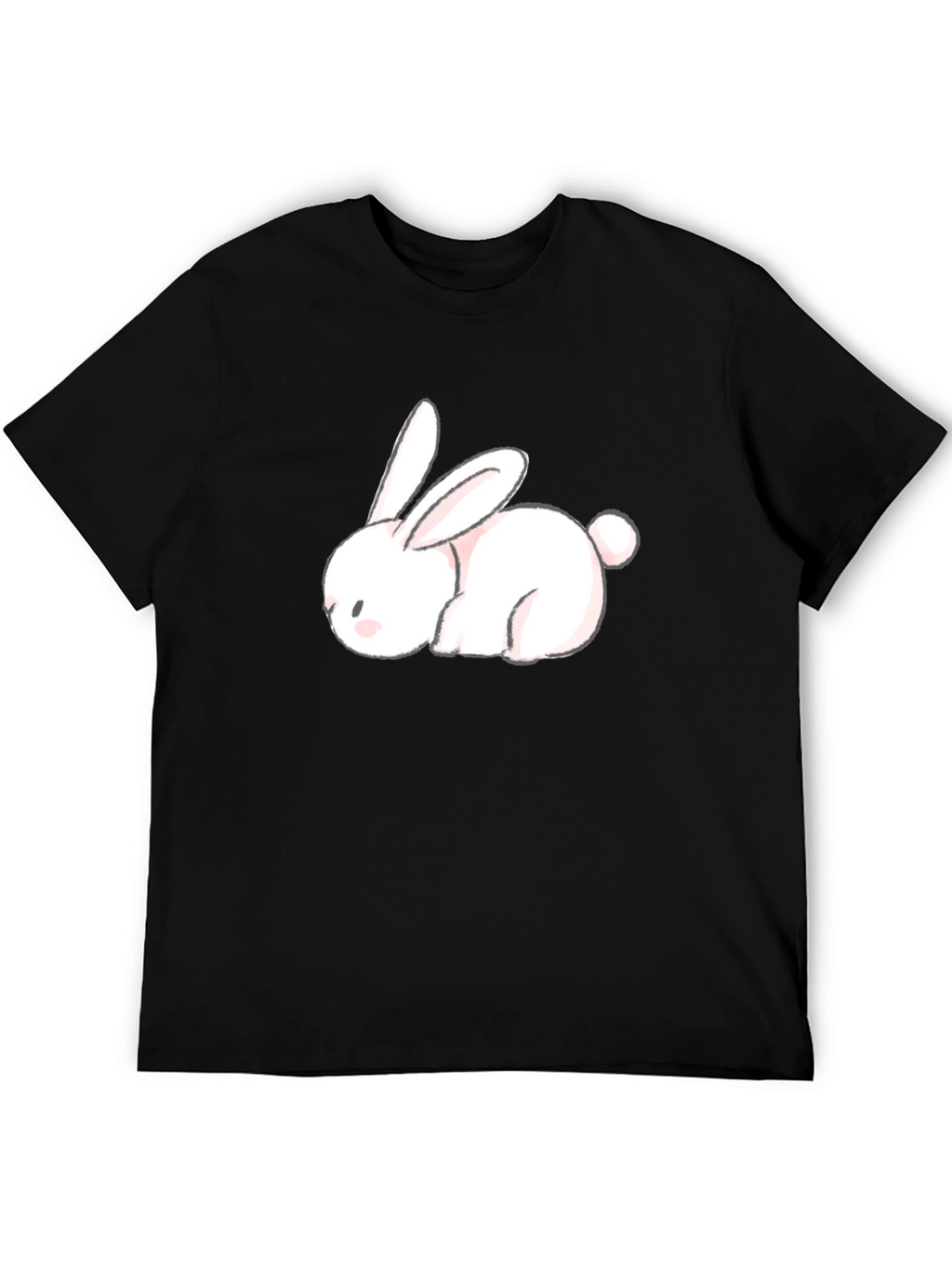 Cute Bunny Black T-Shirt