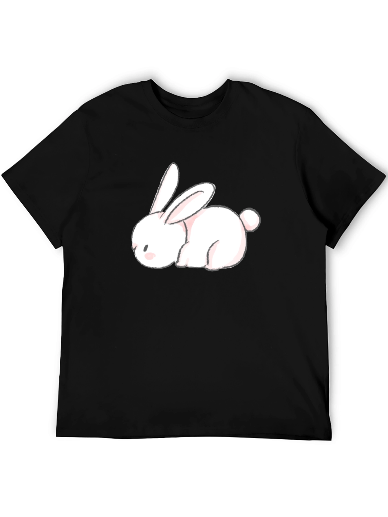 Cute Bunny Black T-Shirt