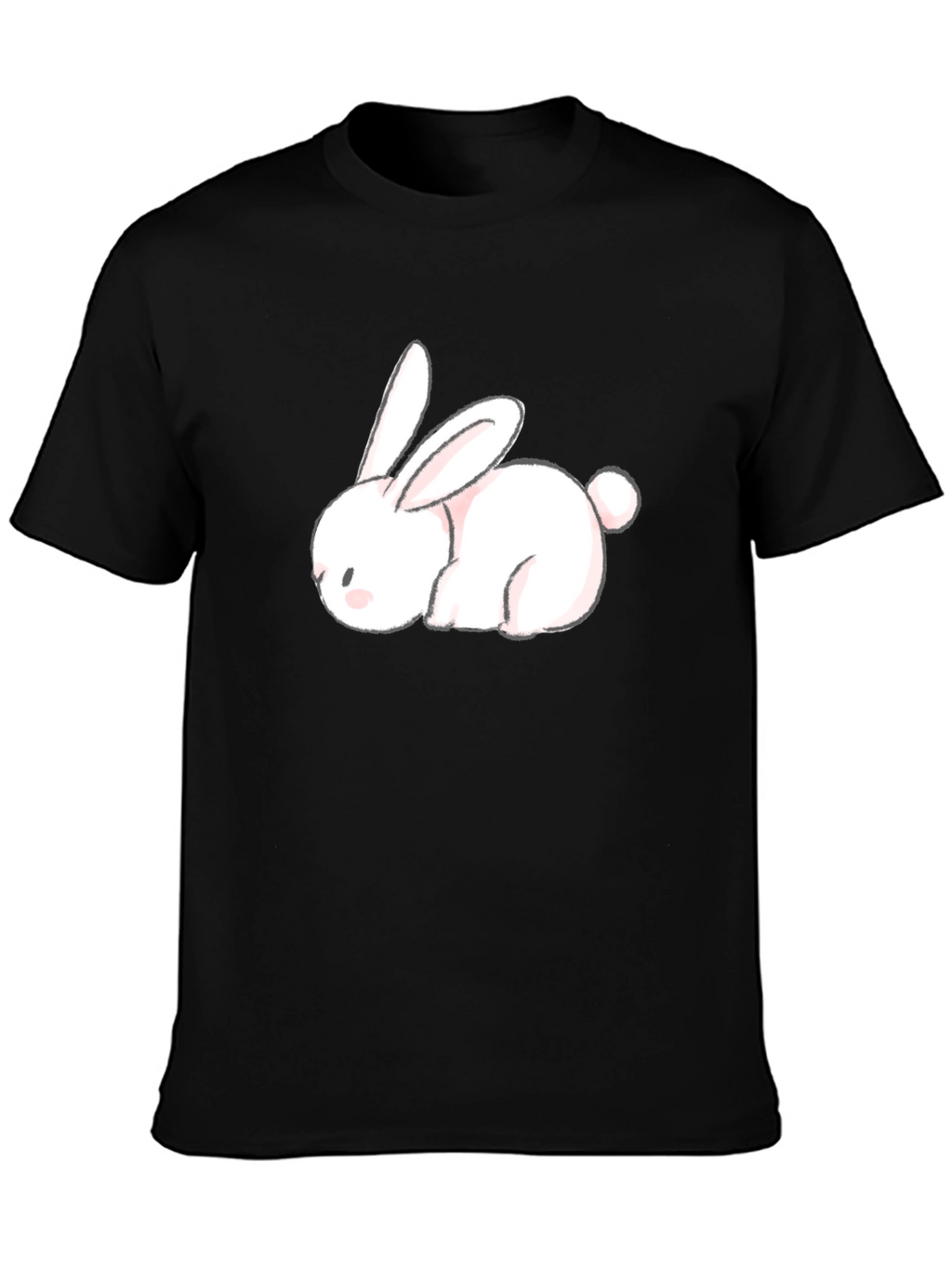 Cute Bunny Black T-Shirt