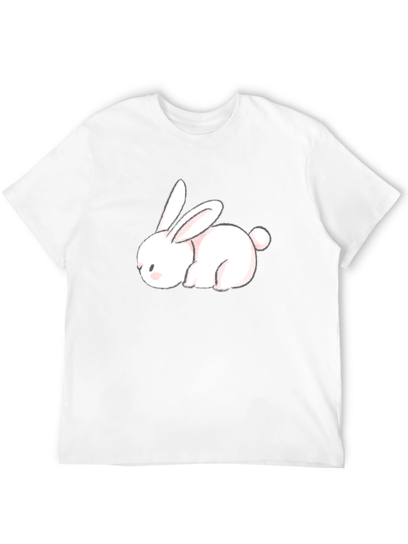 Cute Bunny Black T-Shirt