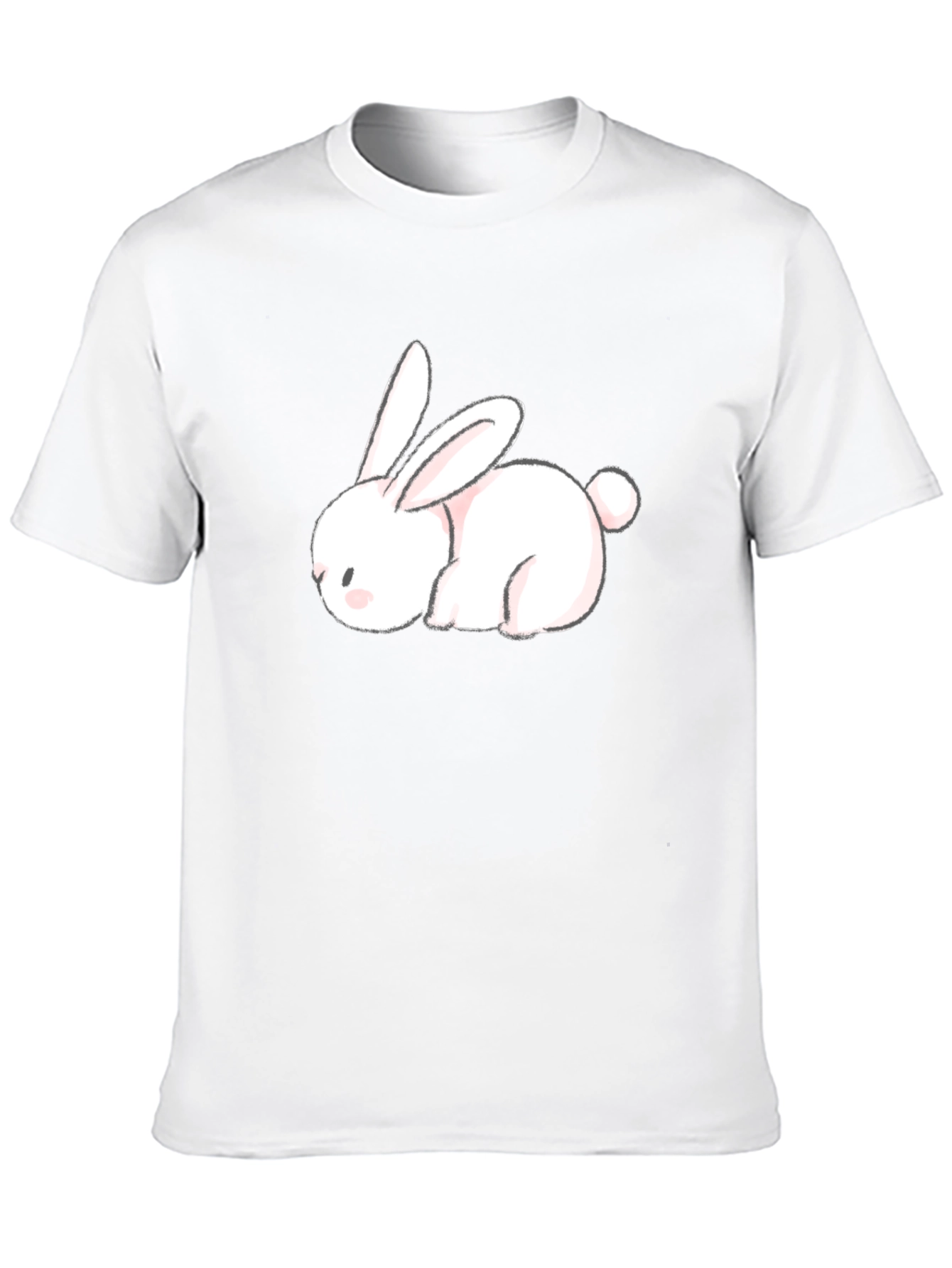 Cute Bunny Black T-Shirt