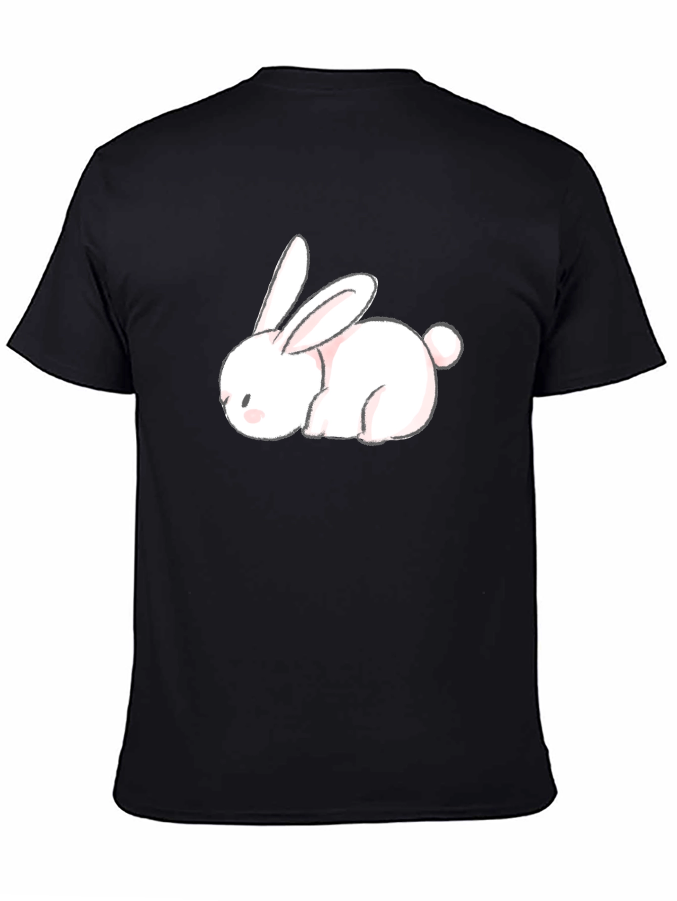 Cute Bunny Black T-Shirt