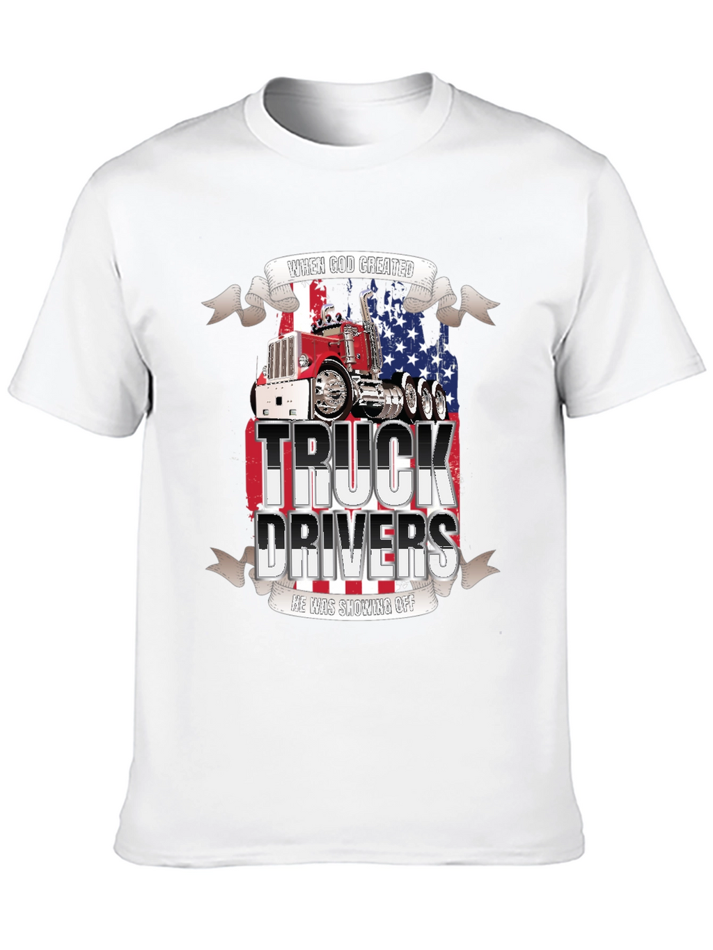 Truck Driver T-Shirt: Patriotic Graphic Tee