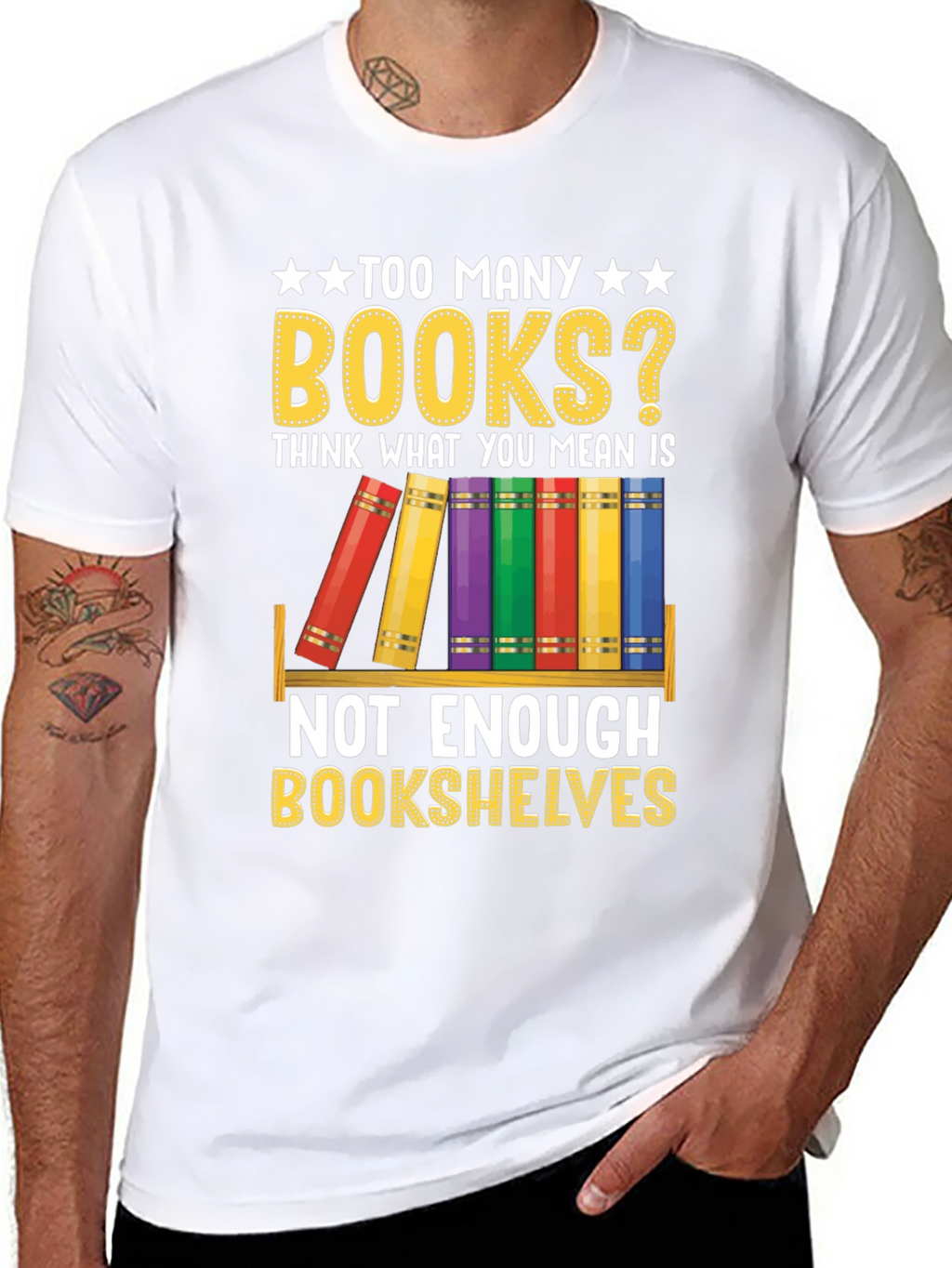 Too Many Books? T-Shirt - Book Lover Gift