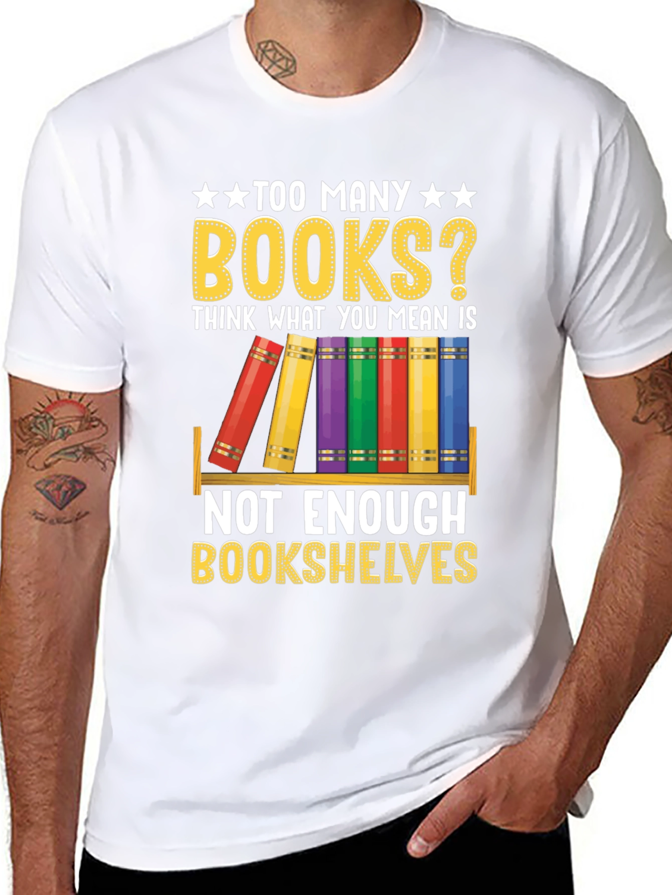 Too Many Books? T-Shirt - Book Lover Gift