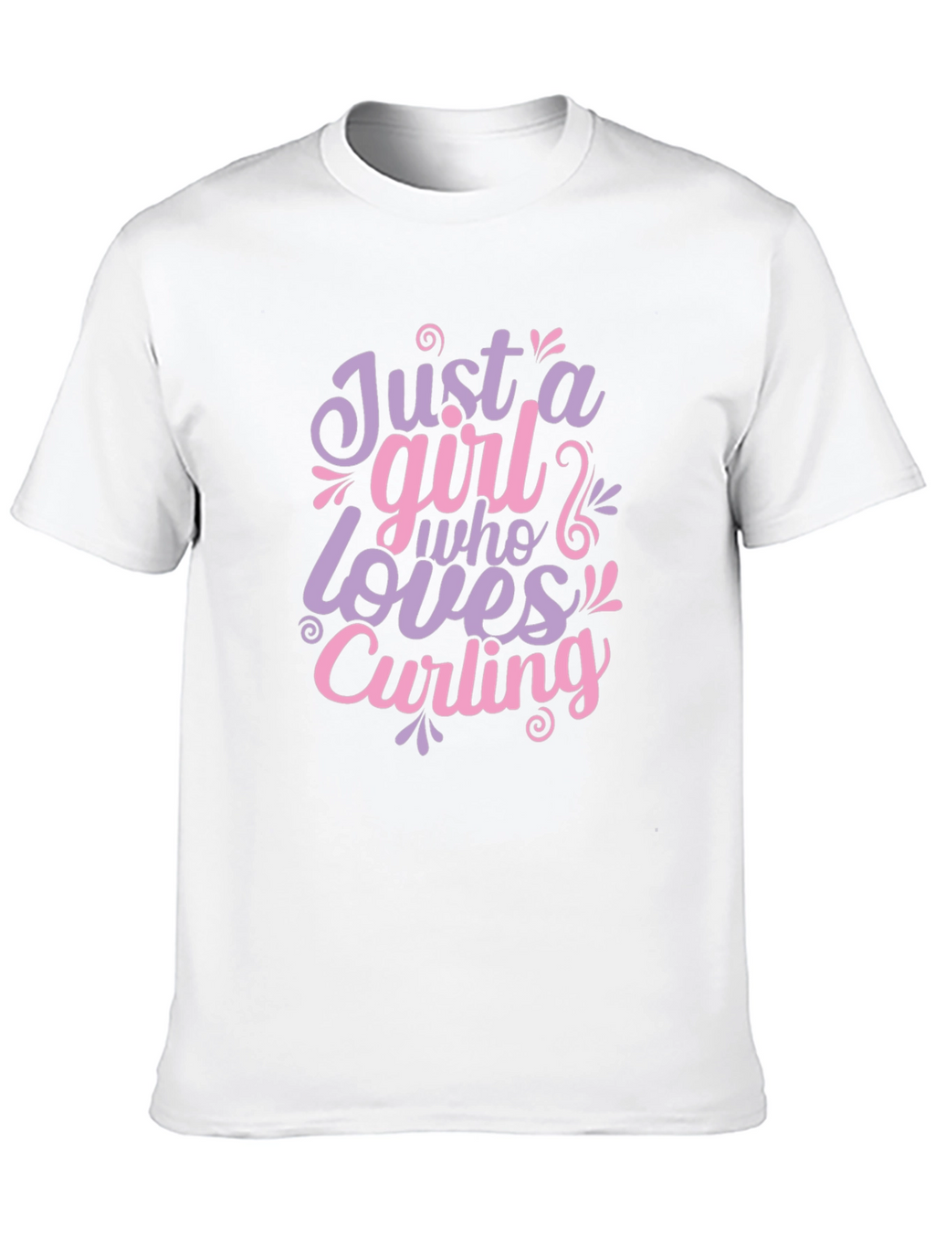 Just A Girl Who Loves Curling T-Shirt