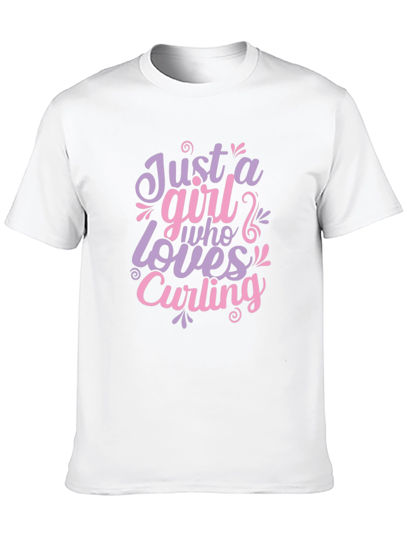 Just A Girl Who Loves Curling T-Shirt