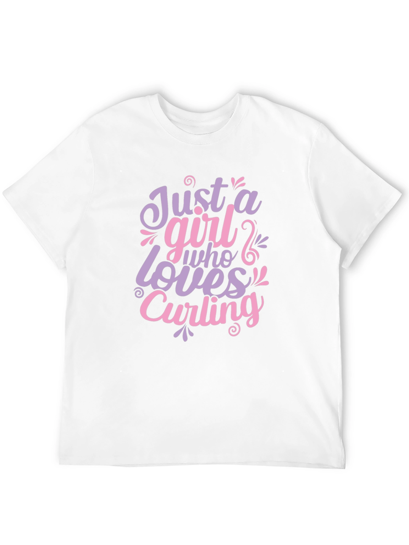 Just A Girl Who Loves Curling T-Shirt