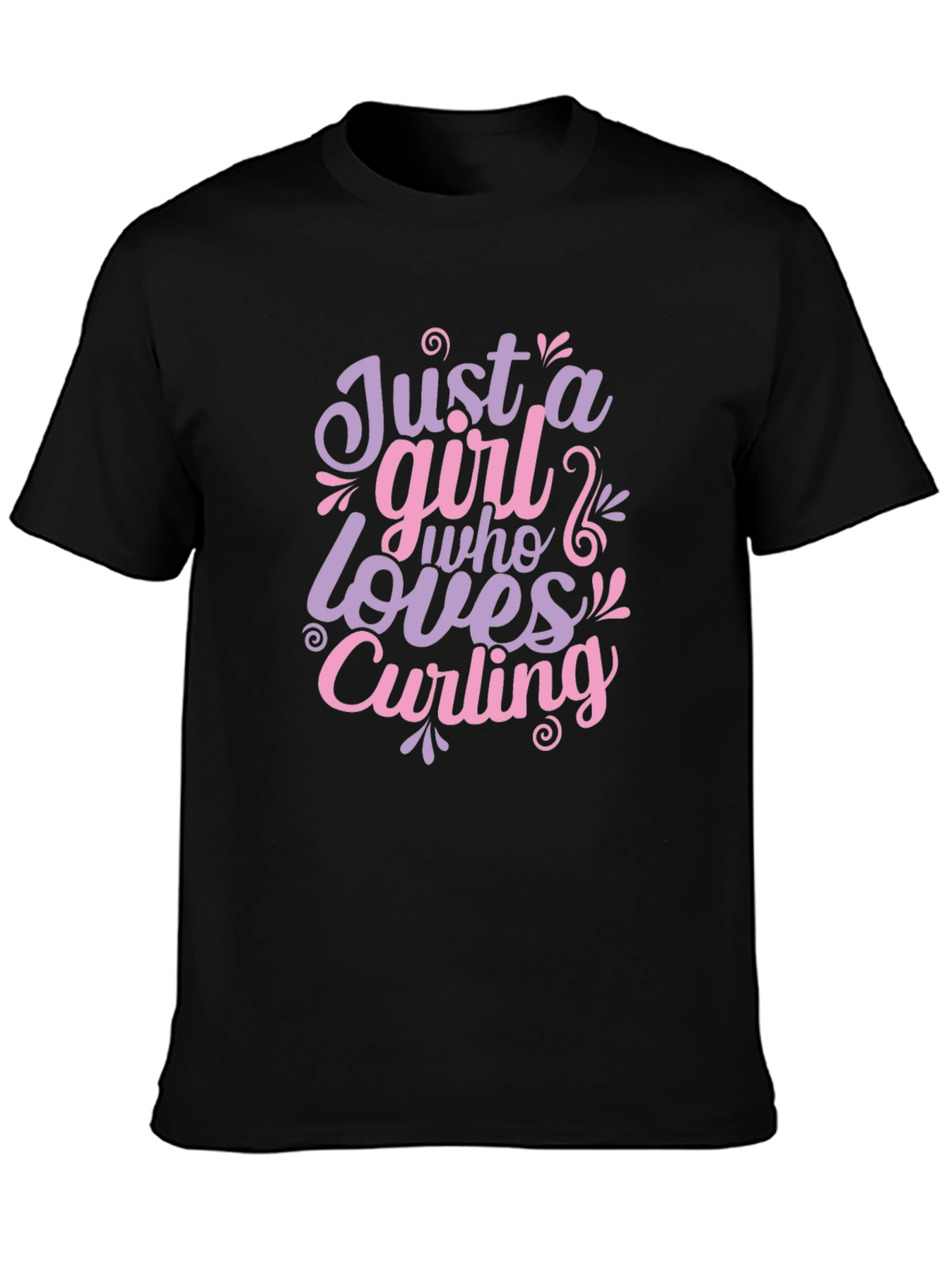 Just A Girl Who Loves Curling T-Shirt