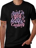 Just A Girl Who Loves Curling T-Shirt