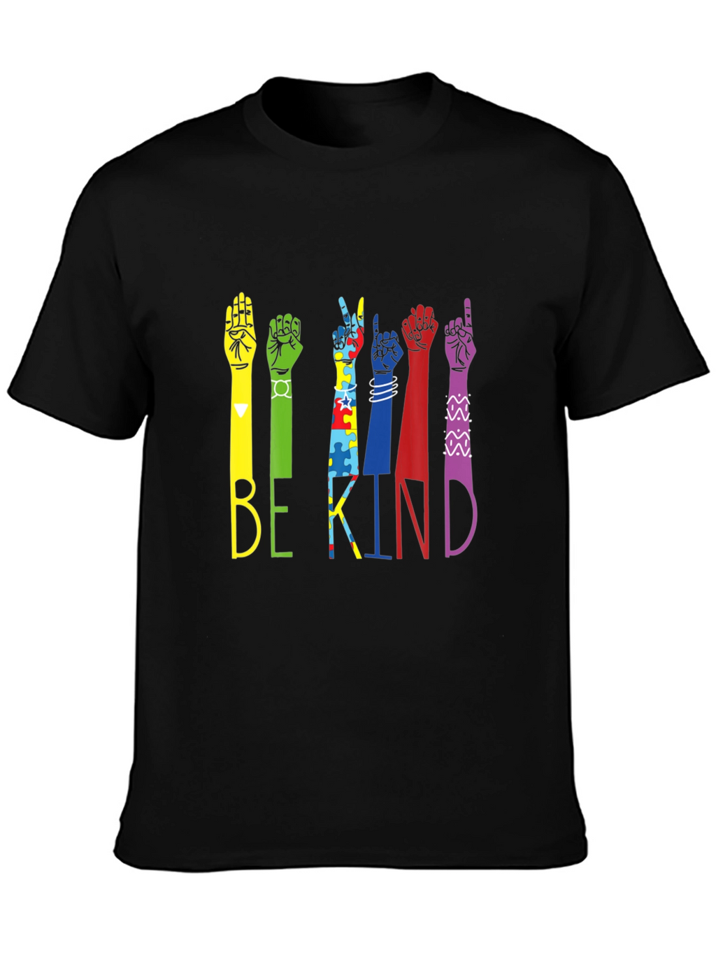 Be Kind Hands Black T-Shirt