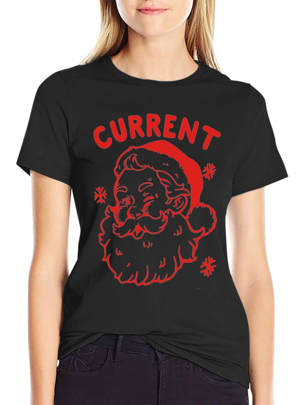 Current Santa Graphic Tee - Black