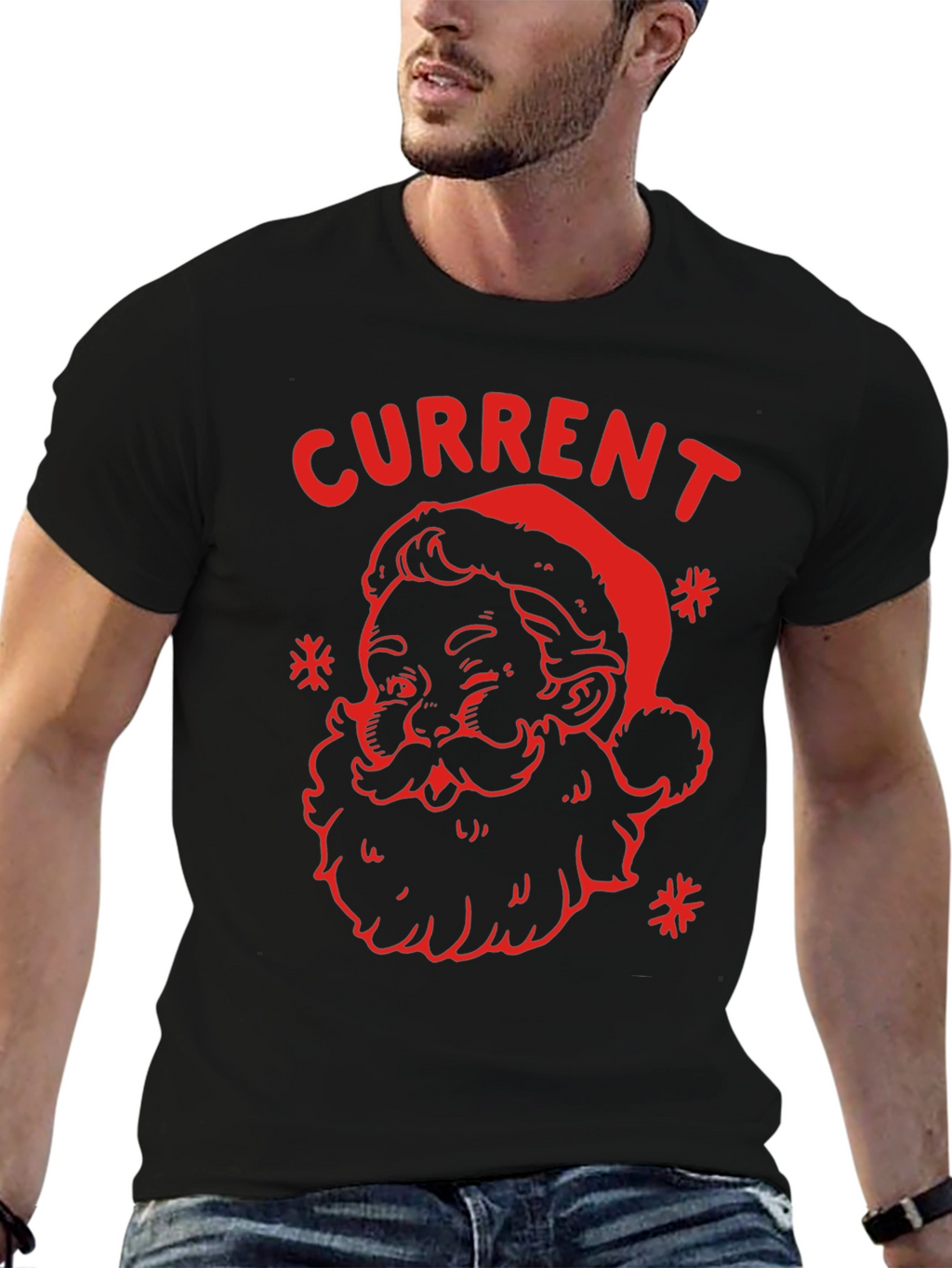 Current Santa Graphic Tee - Black