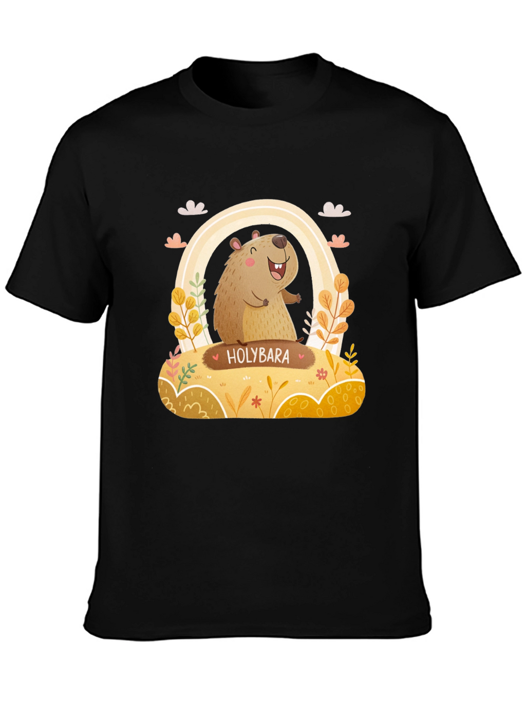 Holybara Graphic Tee - Cute Cartoon Design
