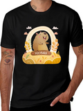 Holybara Graphic Tee - Cute Cartoon Design
