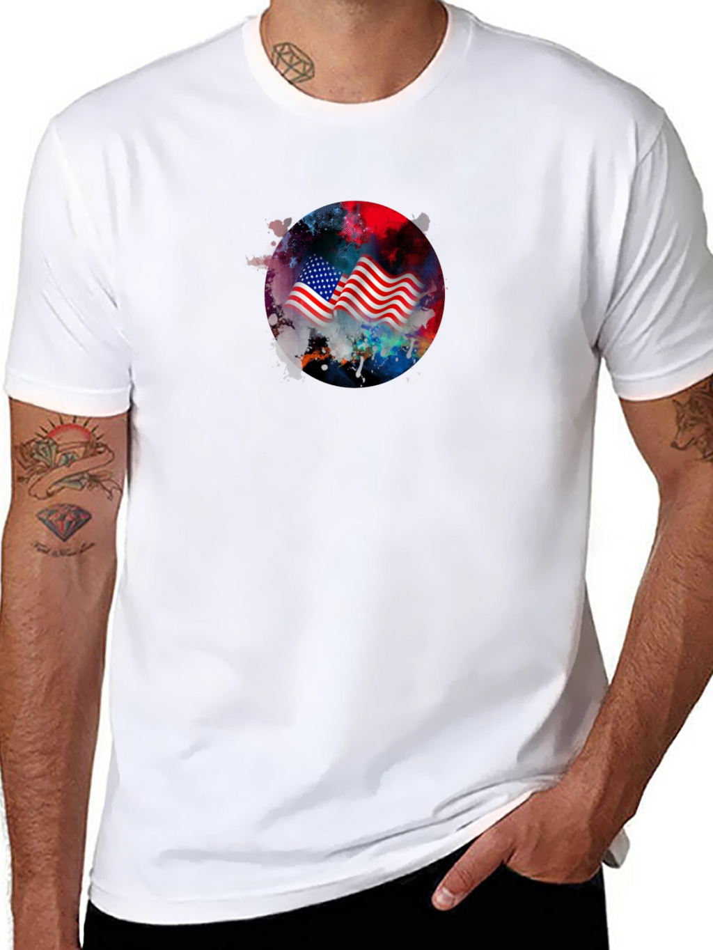American Flag Graphic T-Shirt