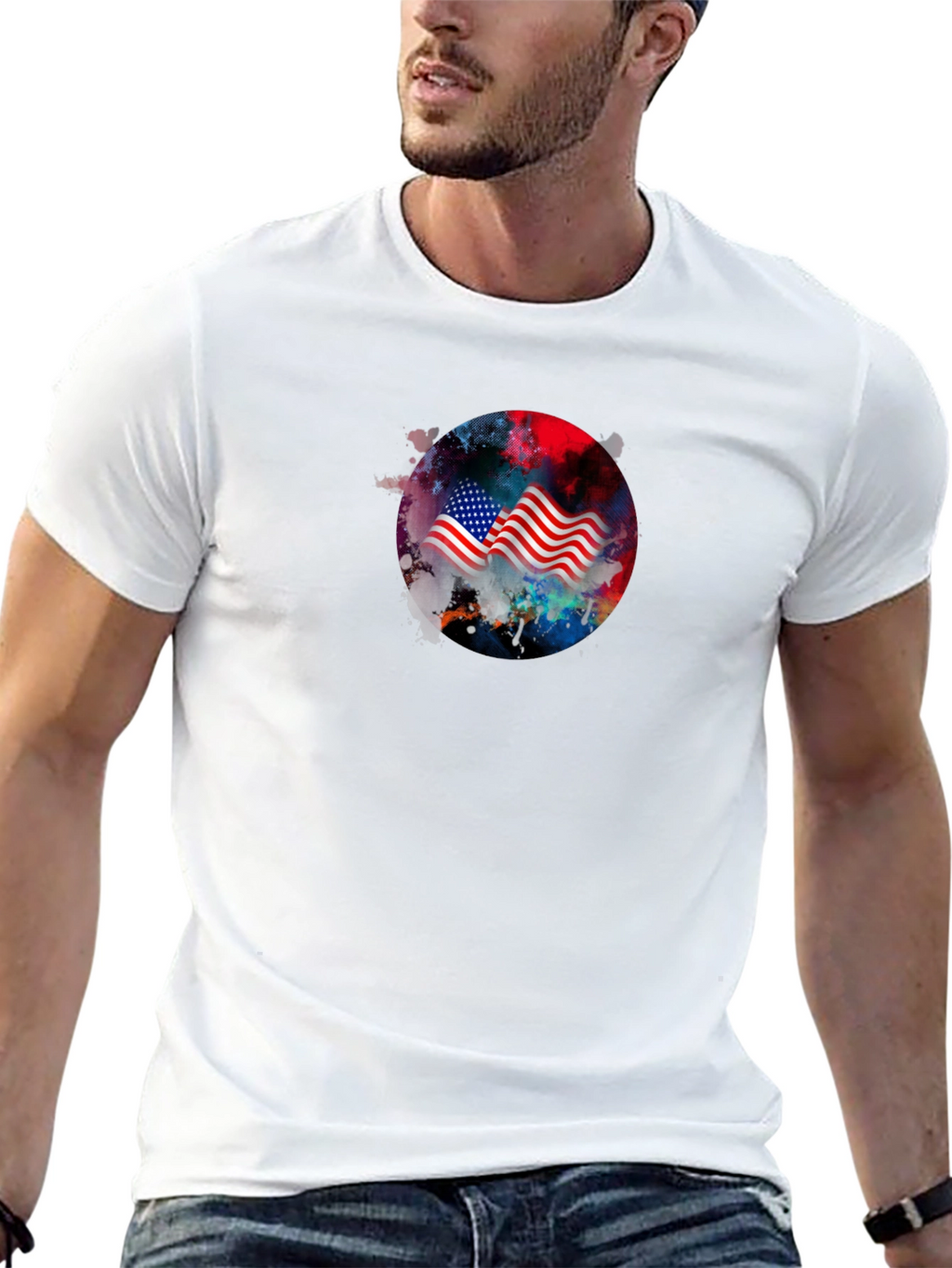 American Flag Graphic T-Shirt