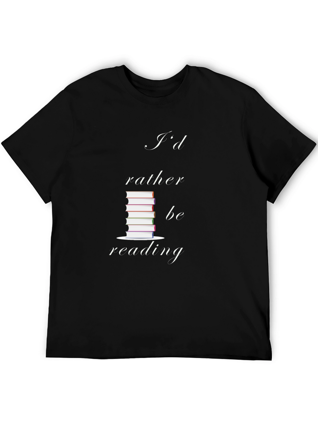 Id Rather Be Reading Black Graphic T-Shirt
