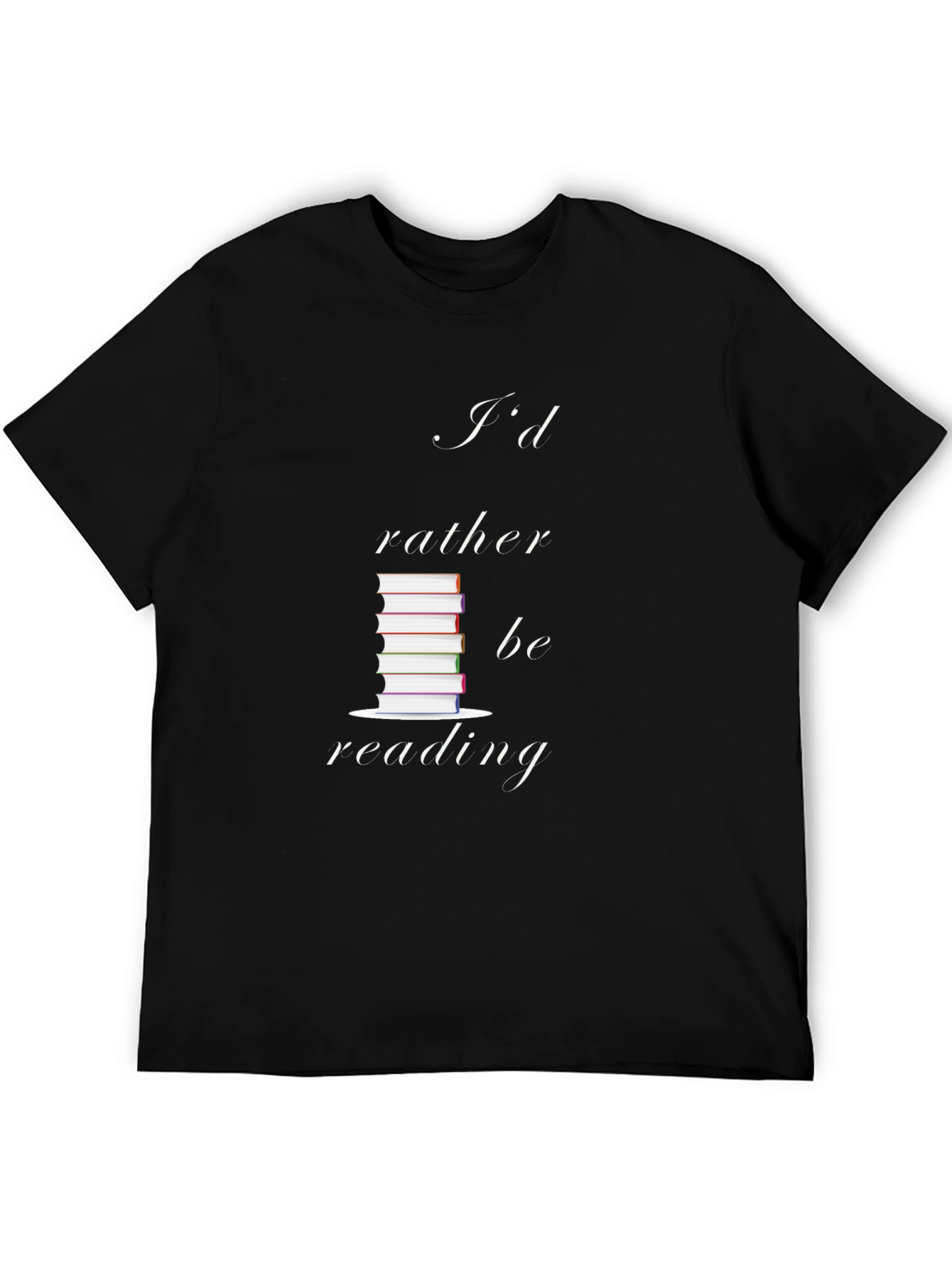 Id Rather Be Reading Black Graphic T-Shirt