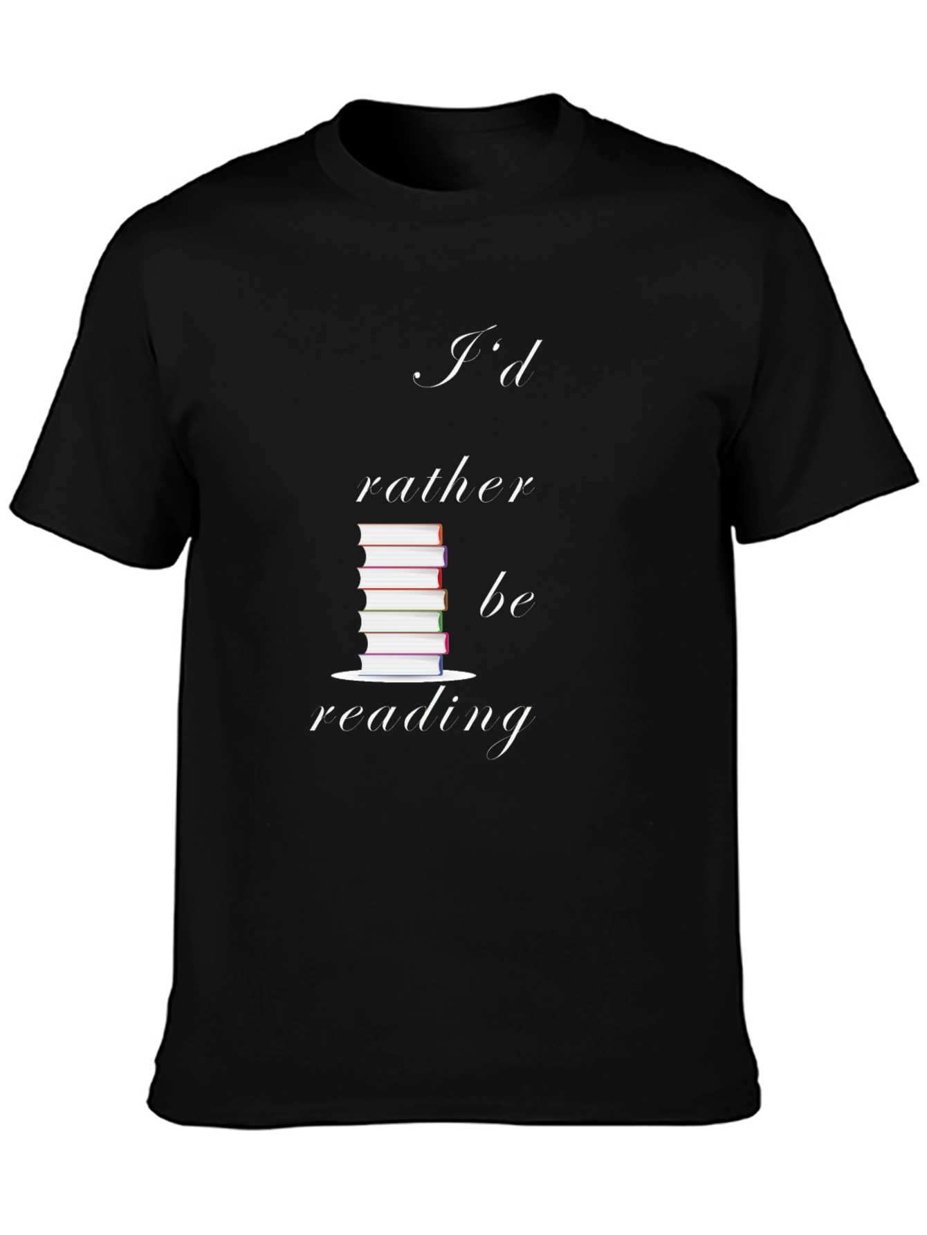 Id Rather Be Reading Black Graphic T-Shirt