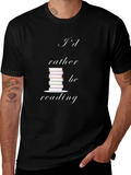 Id Rather Be Reading Black Graphic T-Shirt