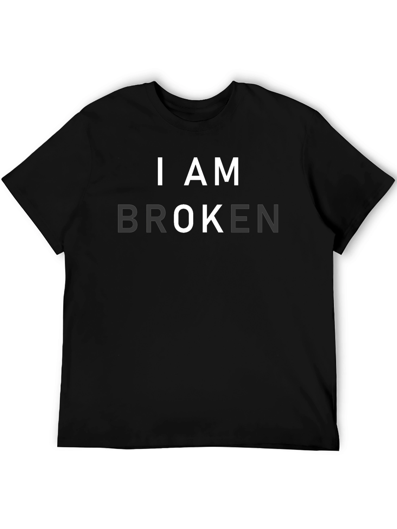 I AM BROKEN Graphic T-Shirt - Mens Black Tee