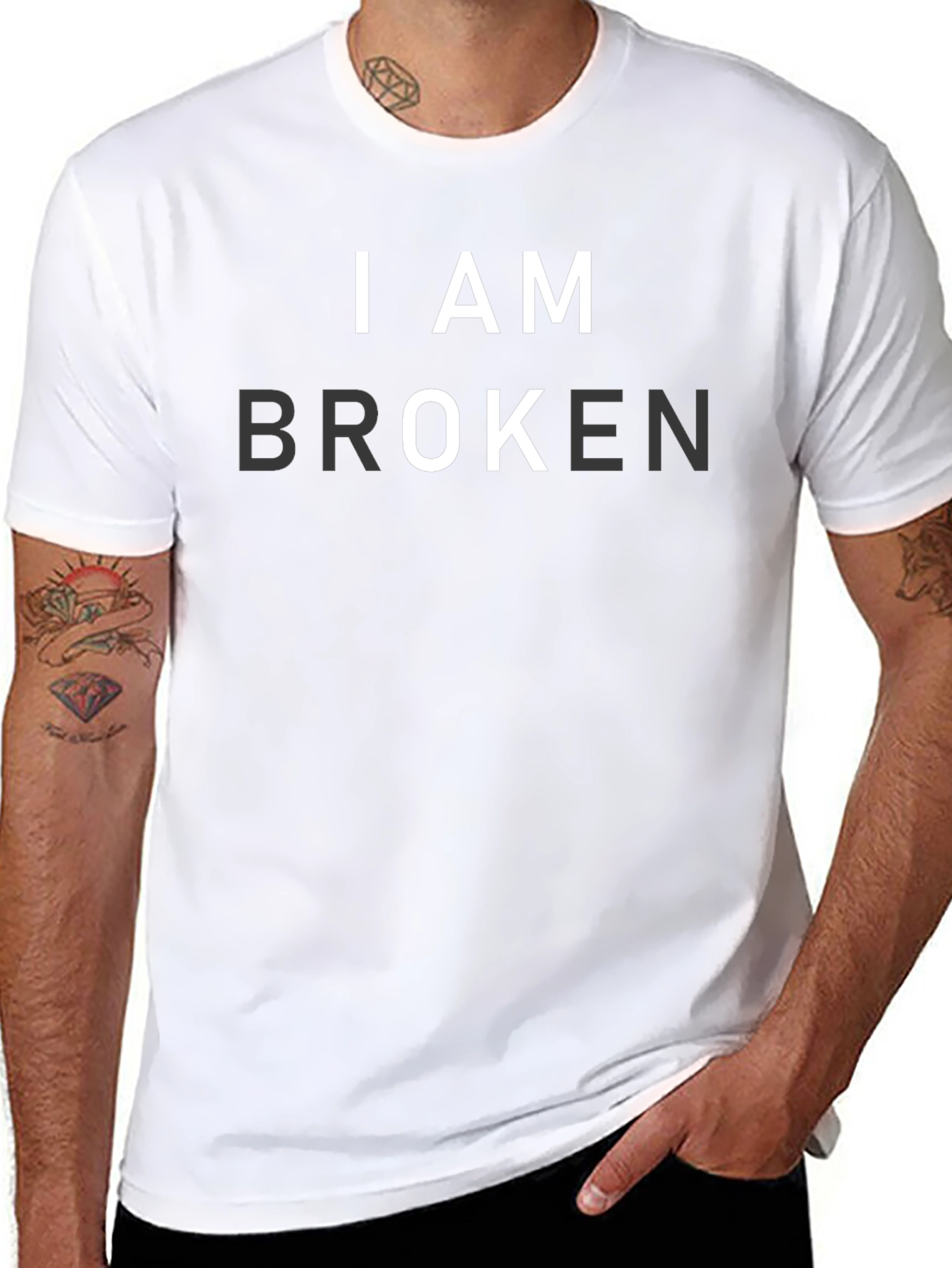 I AM BROKEN Graphic T-Shirt - Mens Black Tee