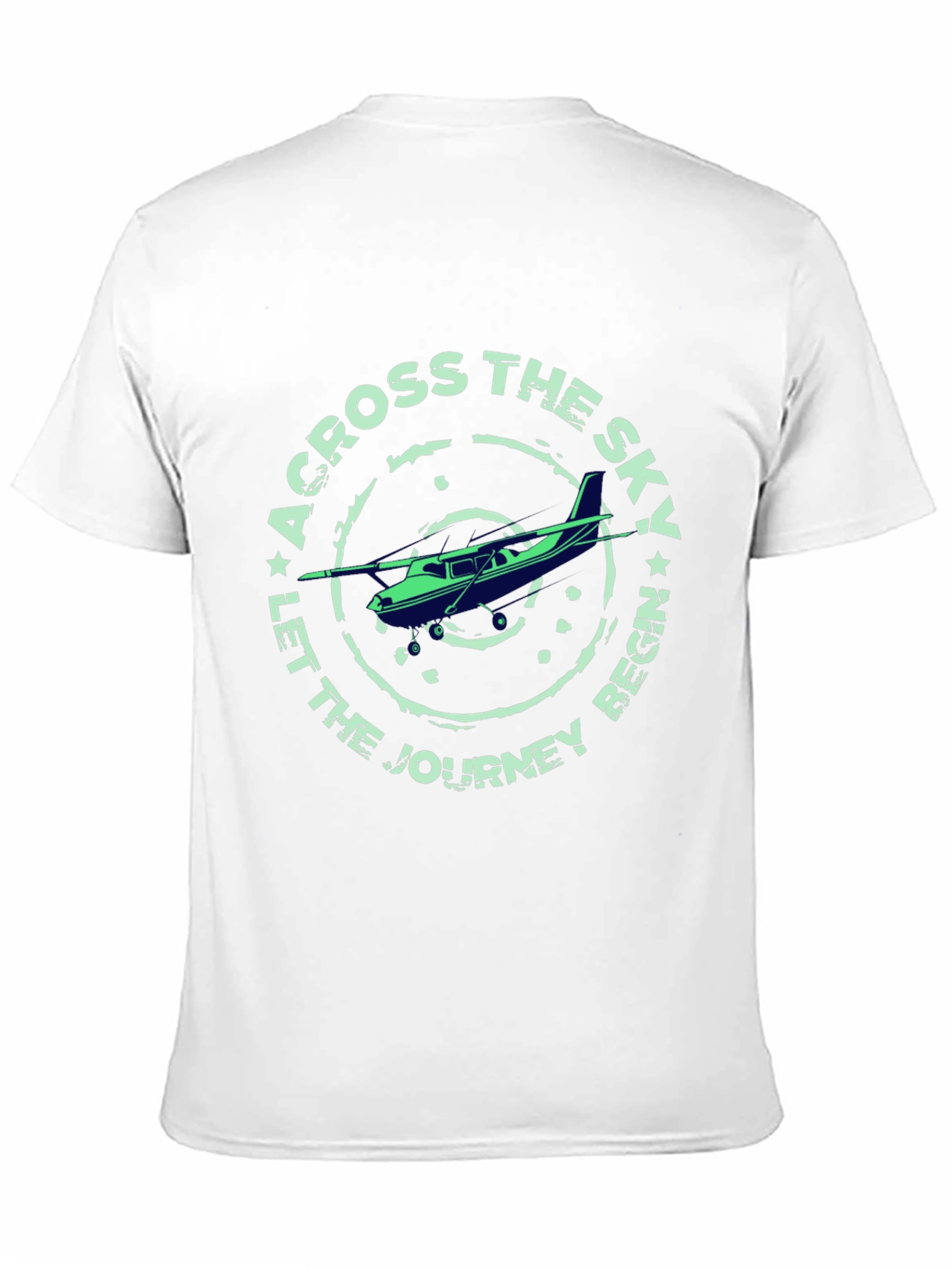 Across The Sky Airplane Graphic T-Shirt