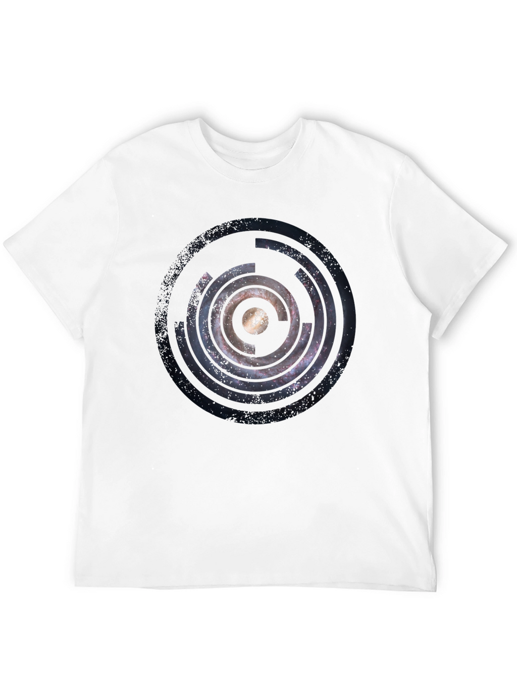 Cosmic Circle Graphic Black T-Shirt