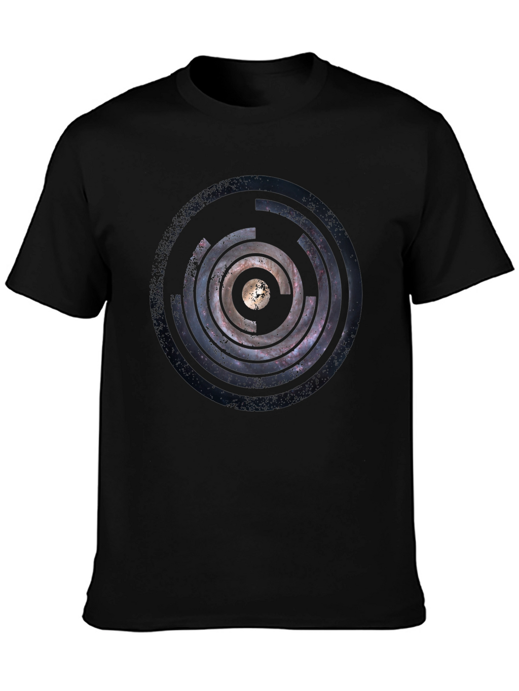 Cosmic Circle Graphic Black T-Shirt