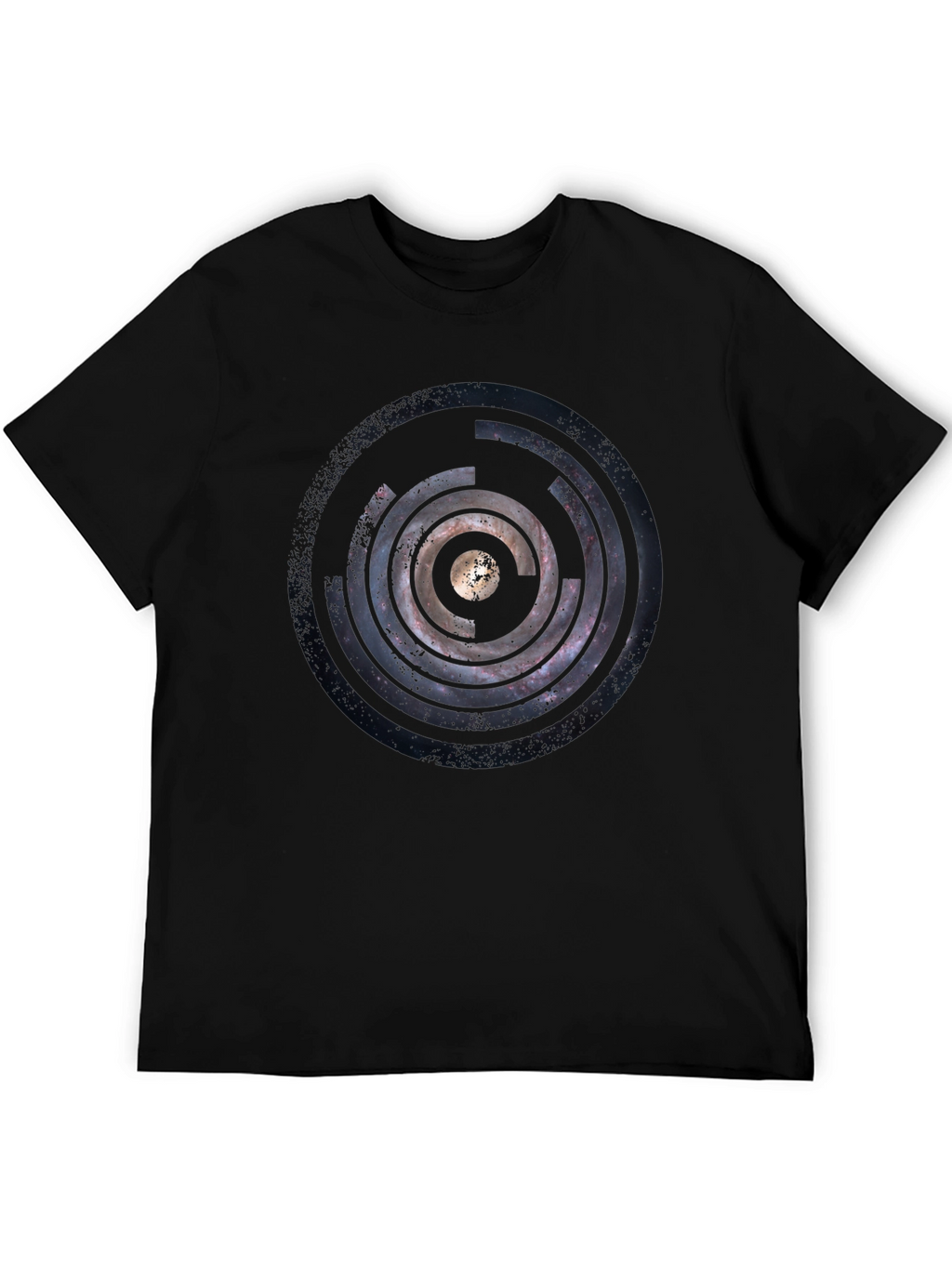 Cosmic Circle Graphic Black T-Shirt