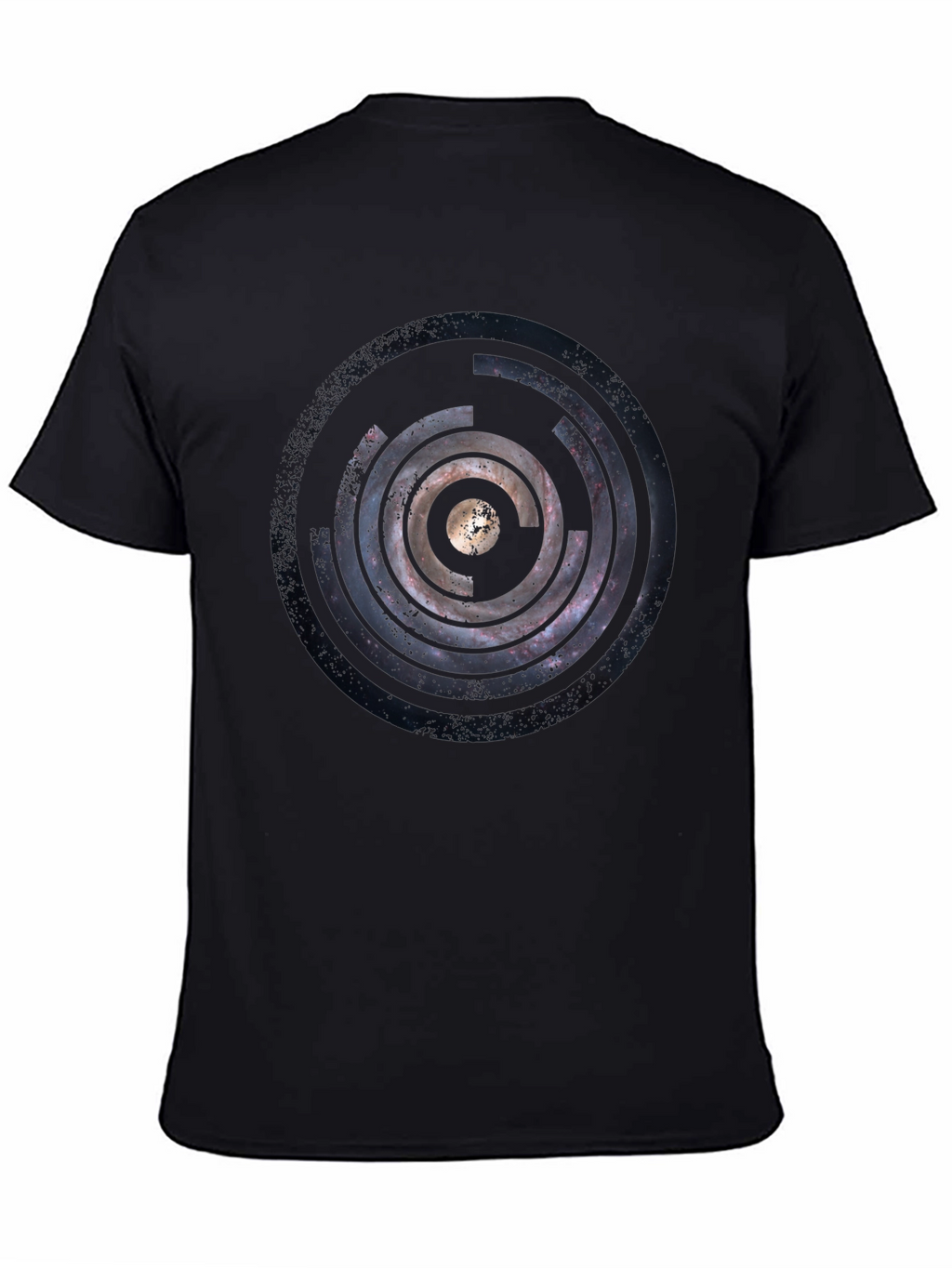 Cosmic Circle Graphic Black T-Shirt